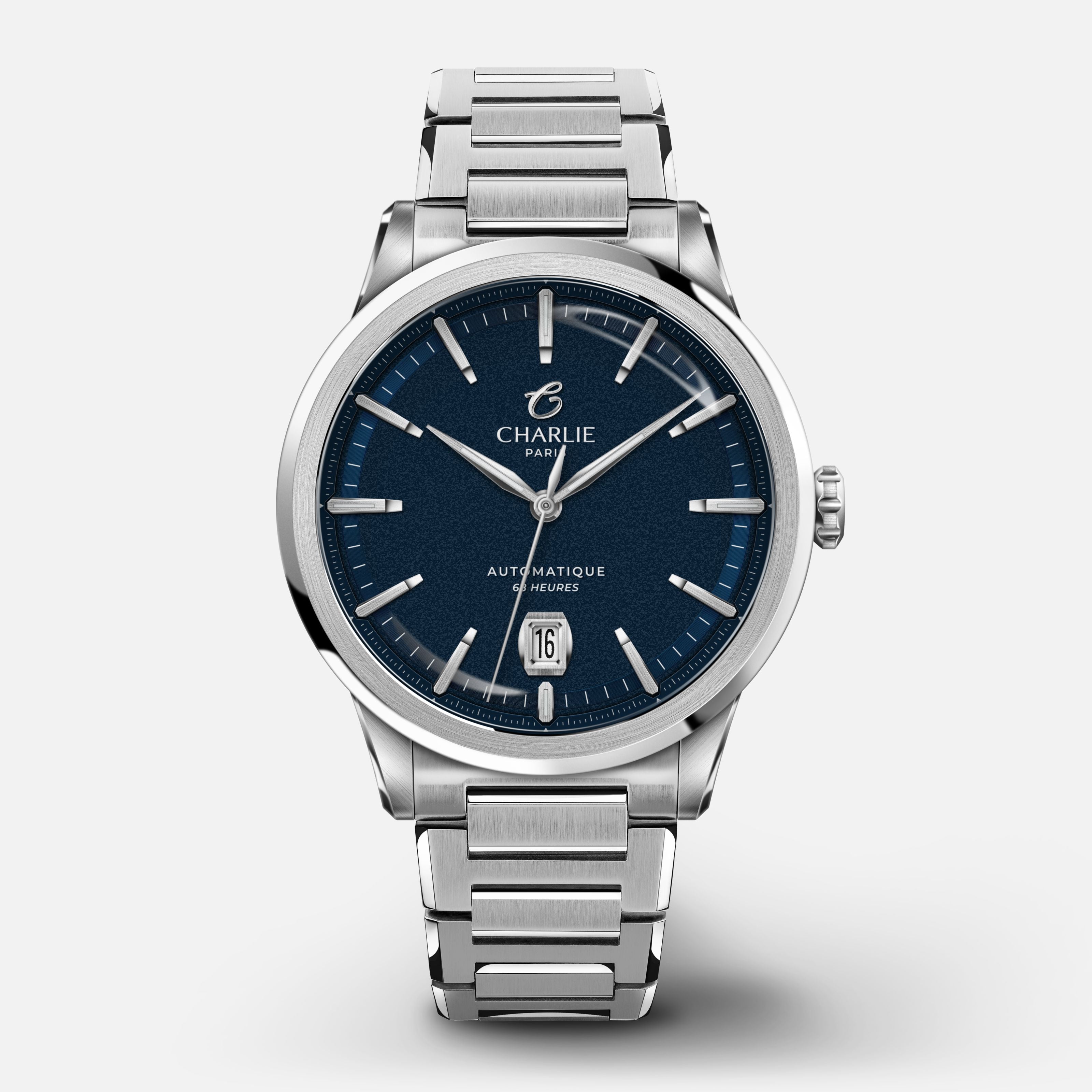 ALLIANCE - Automatique 68H - Bleu Montres CHARLIE Bracelet acier