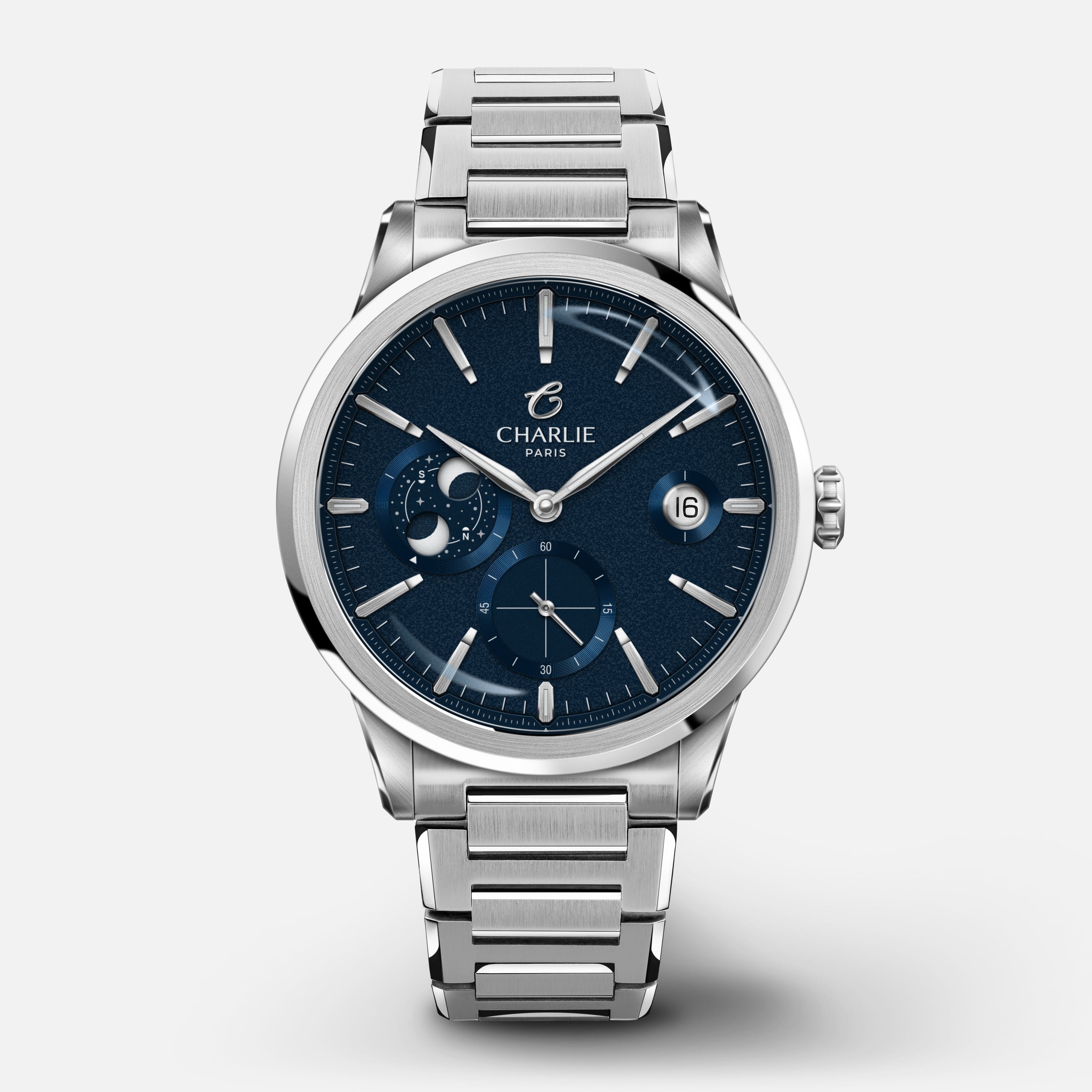 ALLIANCE - Automatique phase de lune - Bleu Montres CHARLIE