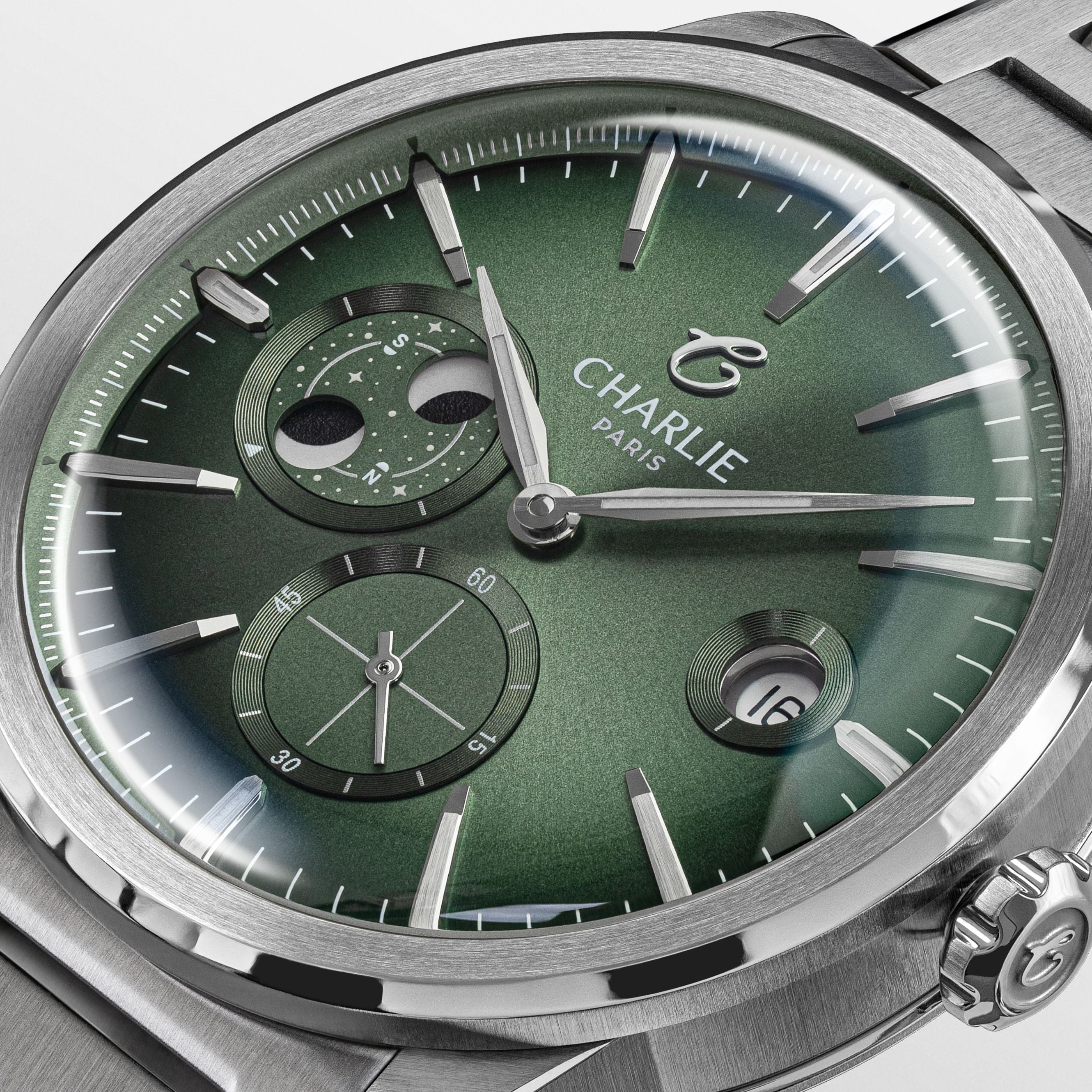 ALLIANCE - Automatique phase de lune - Sauge Montres CHARLIE