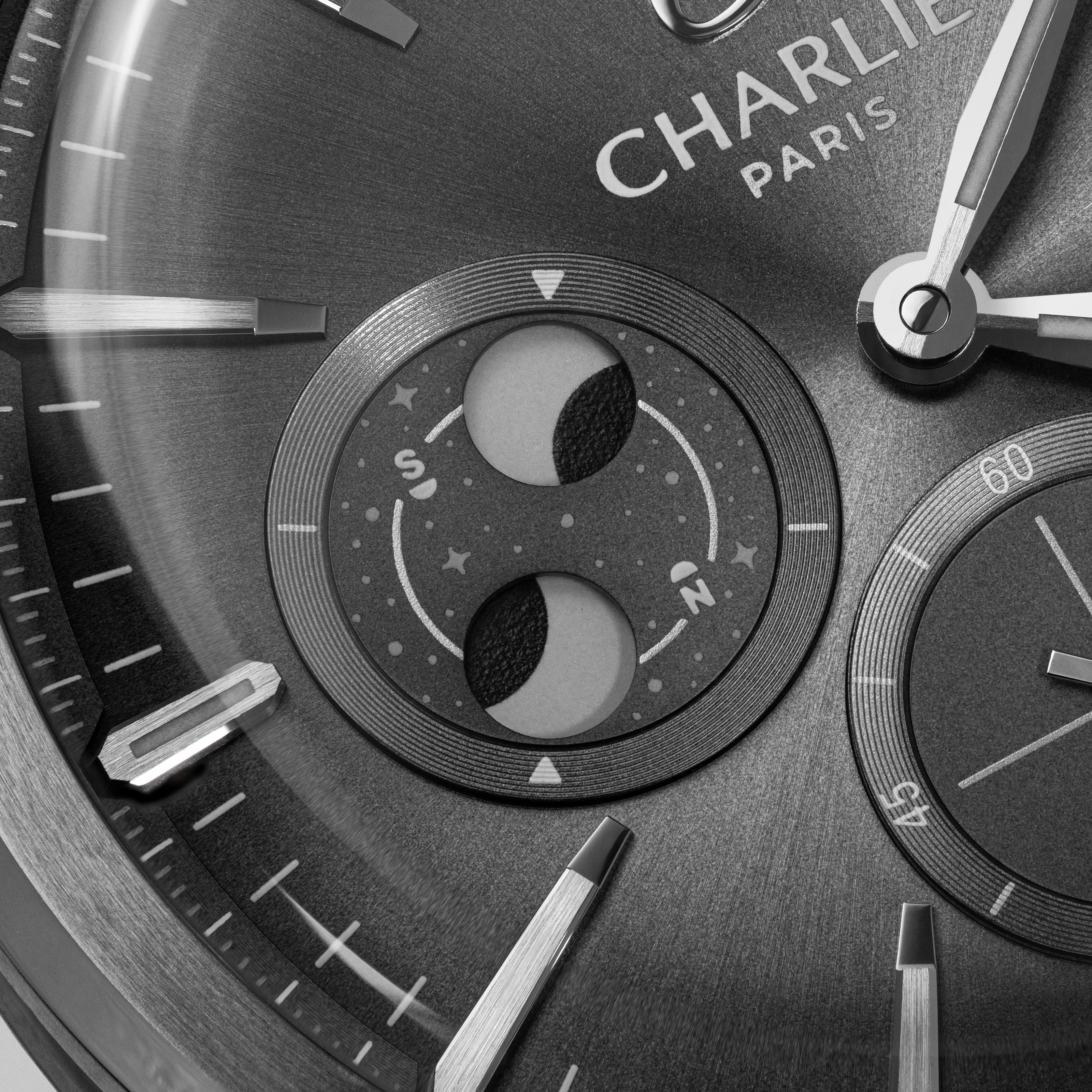 ALLIANCE - Automatique phase de lune - Gris Montres CHARLIE