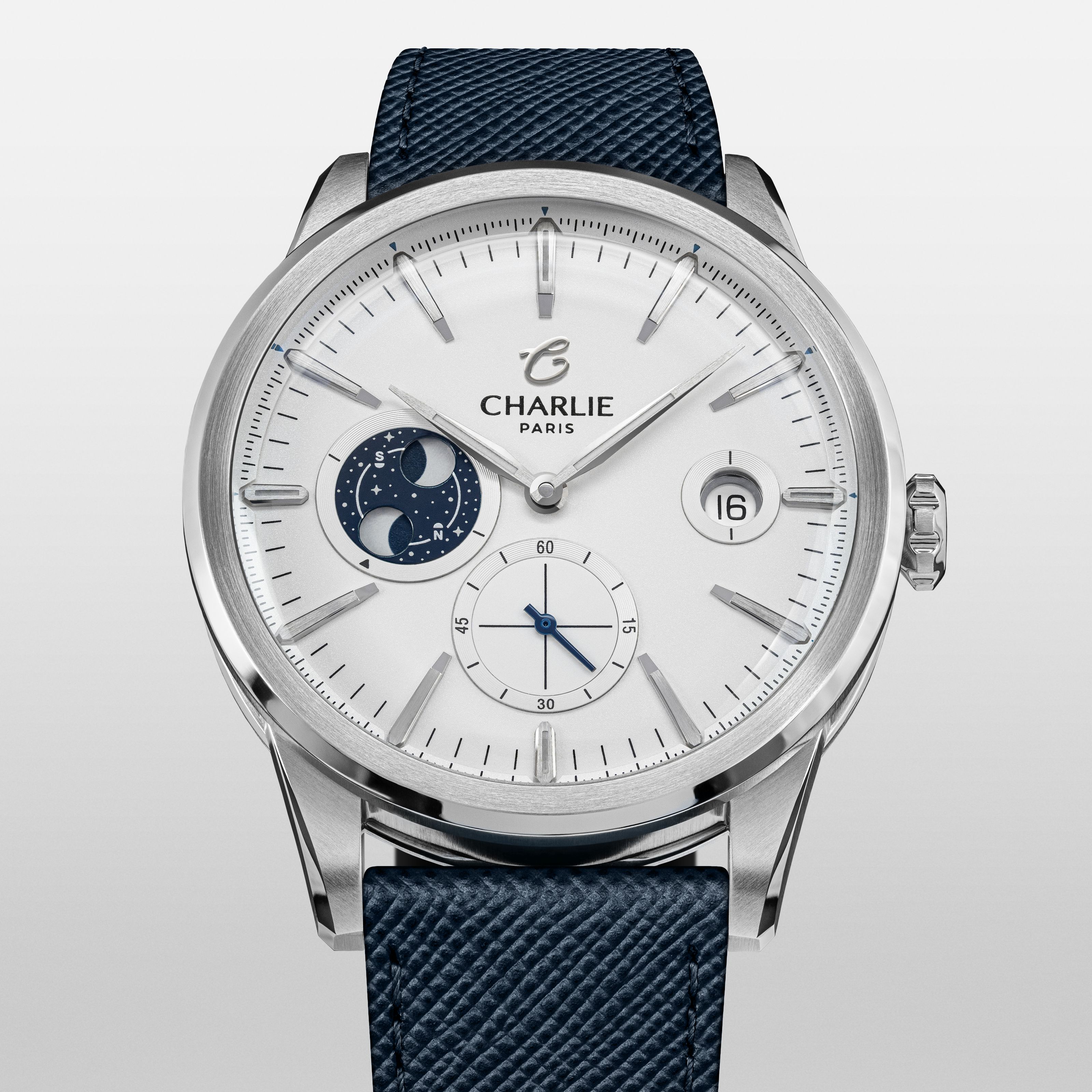 ALLIANCE - Automatique phase de lune - Blanc Montres CHARLIE