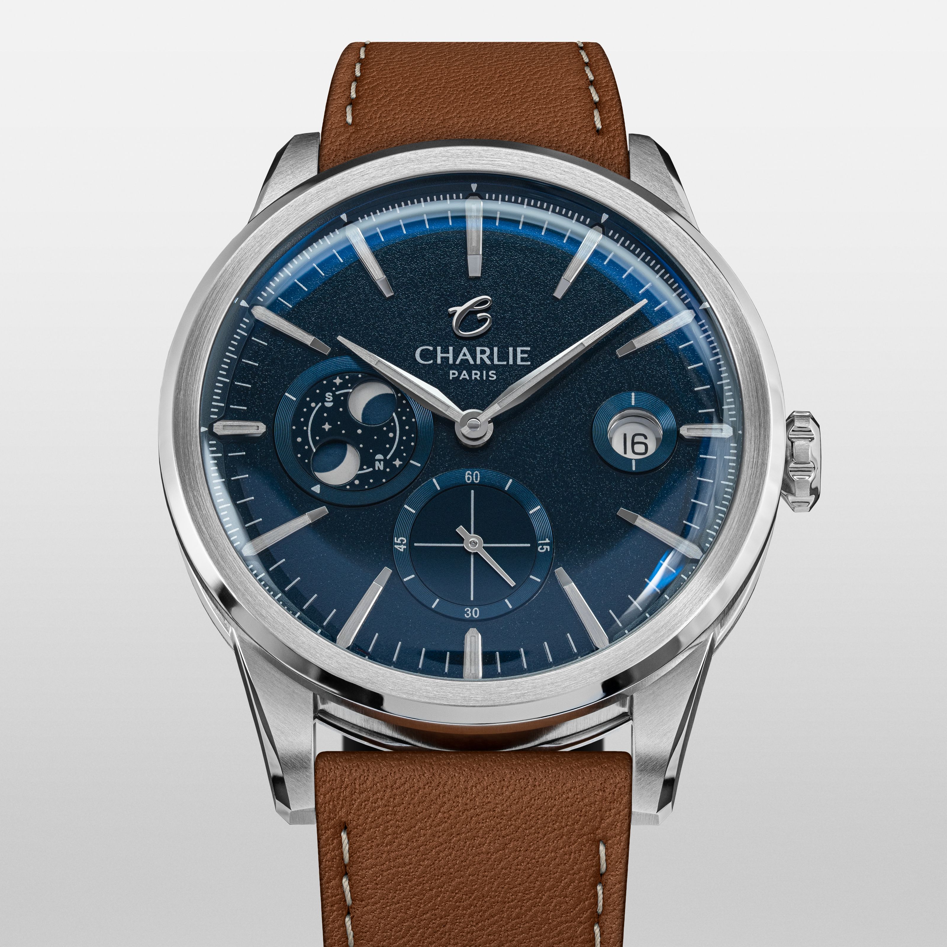 ALLIANCE - Automatique phase de lune - Bleu Montres CHARLIE