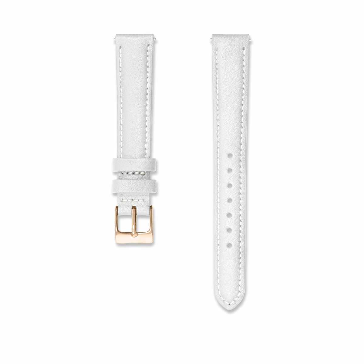 Bracelet cuir écru 14mm Bracelets de montres CHARLIE Or rose