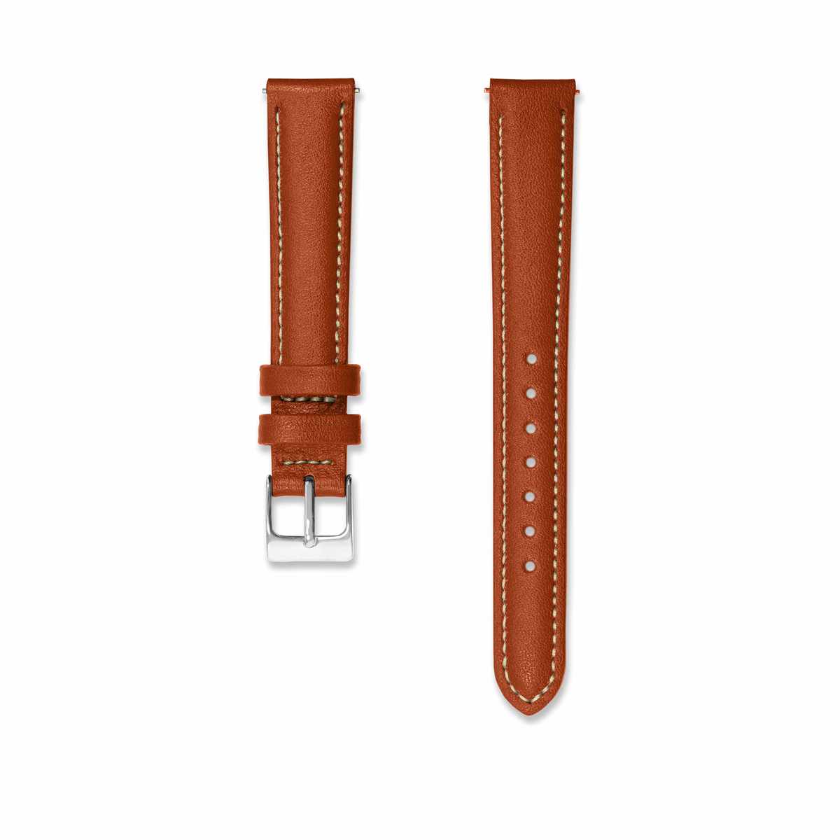 Bracelet cuir terracotta 14mm Bracelets de montres CHARLIE Acier