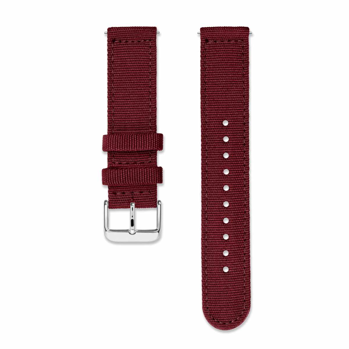 Bracelet Nylon Bordeaux 20mm Bracelets de montres CHARLIE Acier