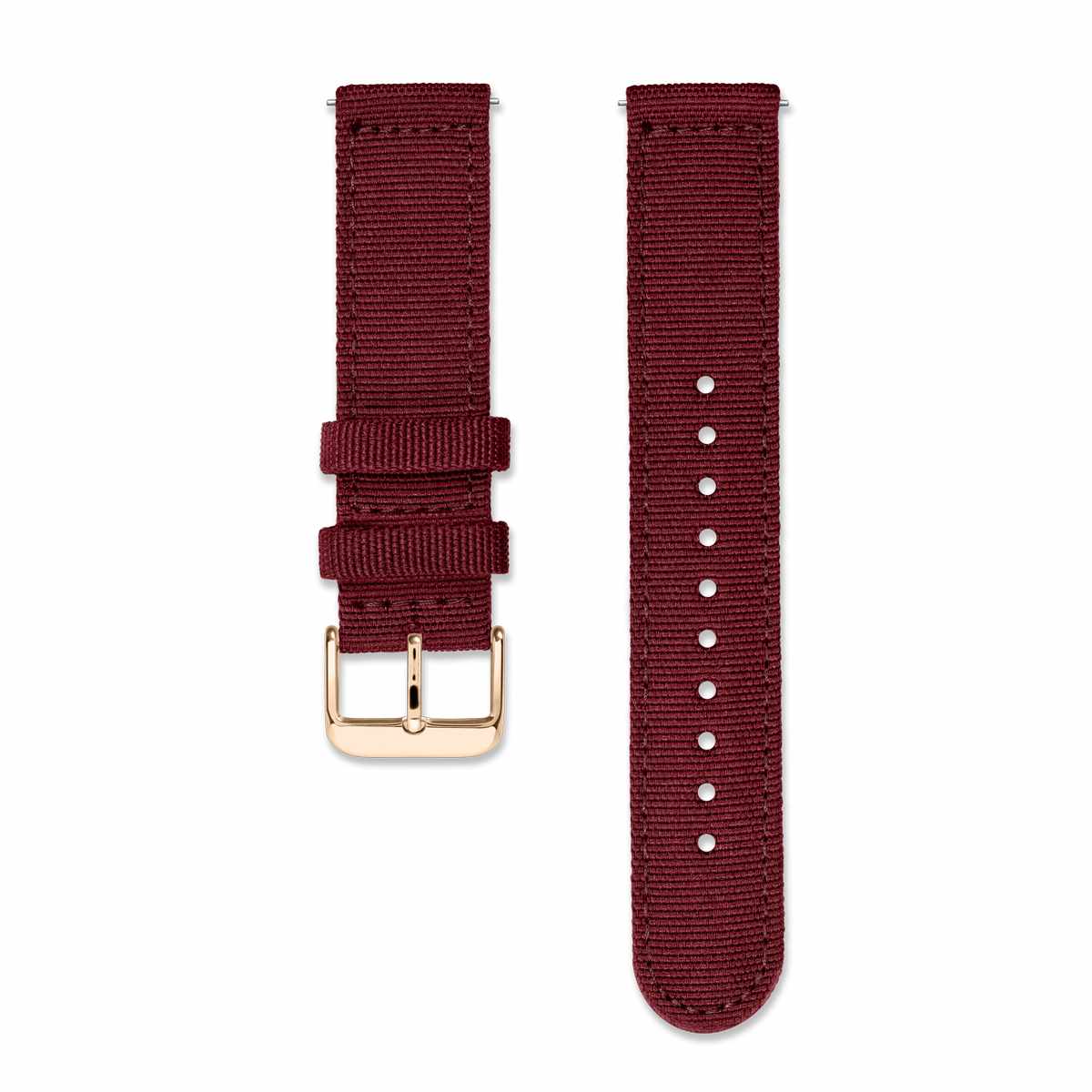 Bracelet Nylon Bordeaux 20mm Bracelets de montres CHARLIE Or rose