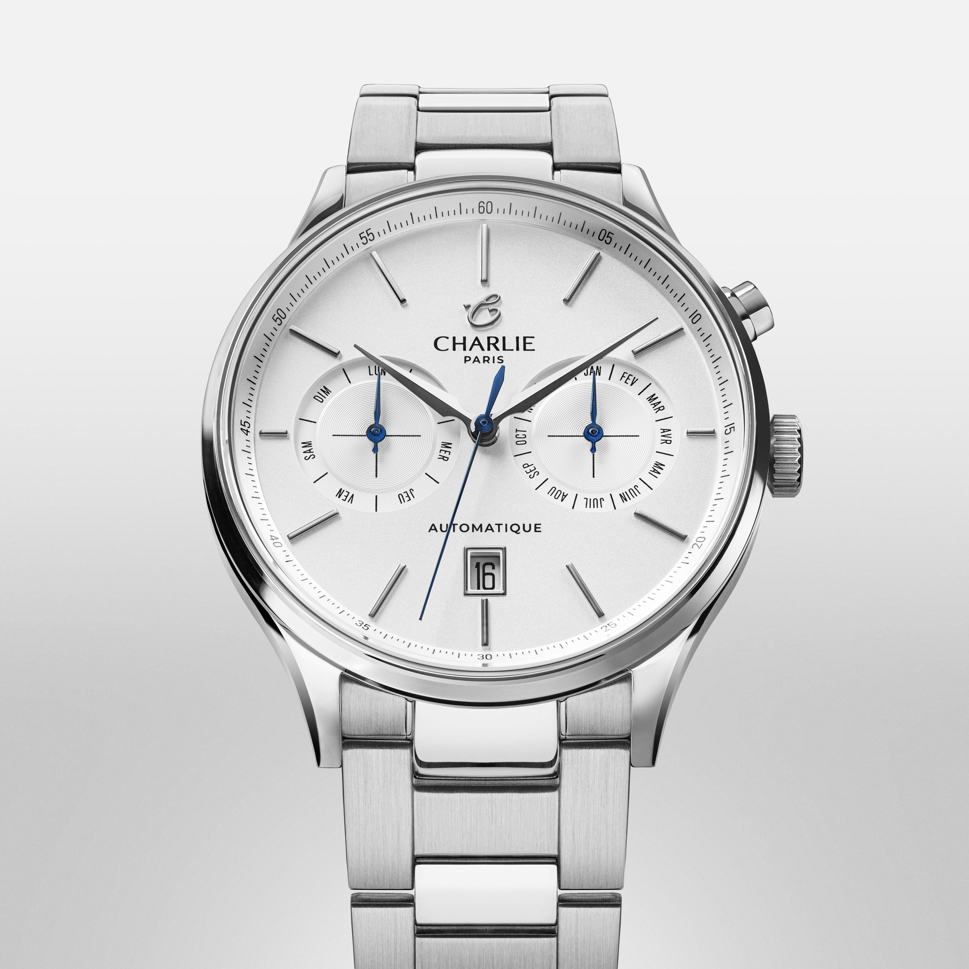 INITIAL - Automatique Calendrier - Blanc Montres CHARLIE