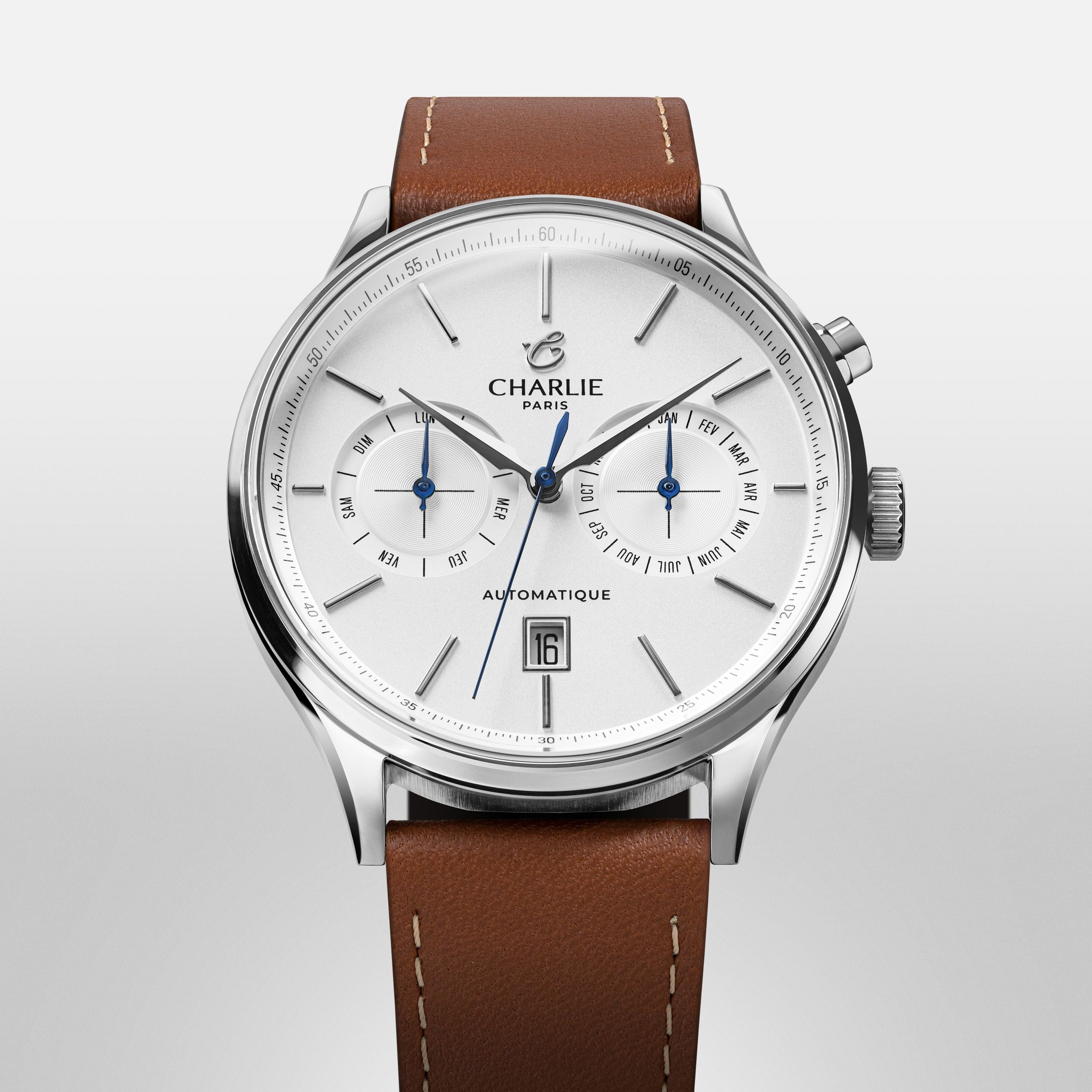 INITIAL - Automatique Calendrier - Blanc Montres CHARLIE