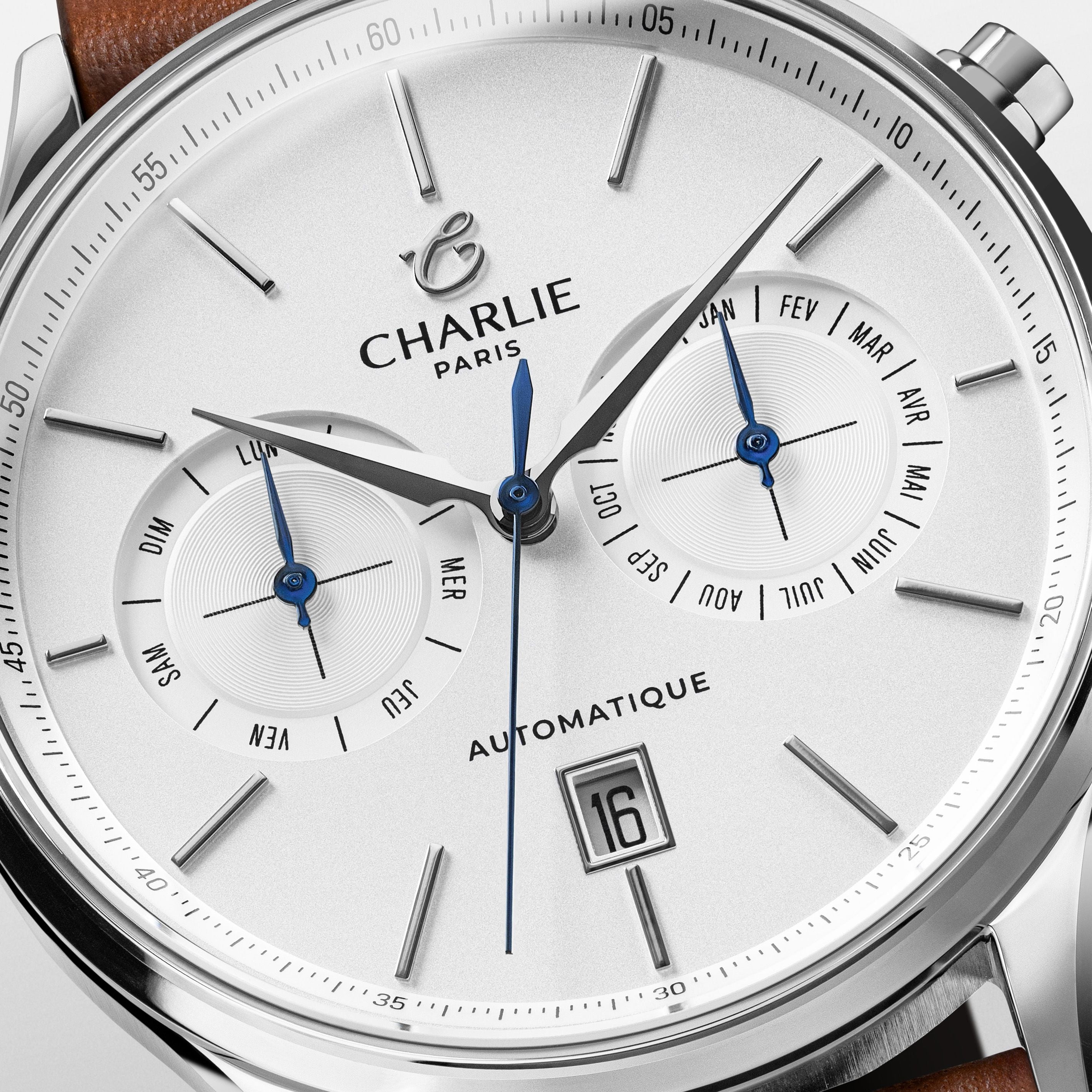 INITIAL - Automatique Calendrier - Blanc Montres CHARLIE