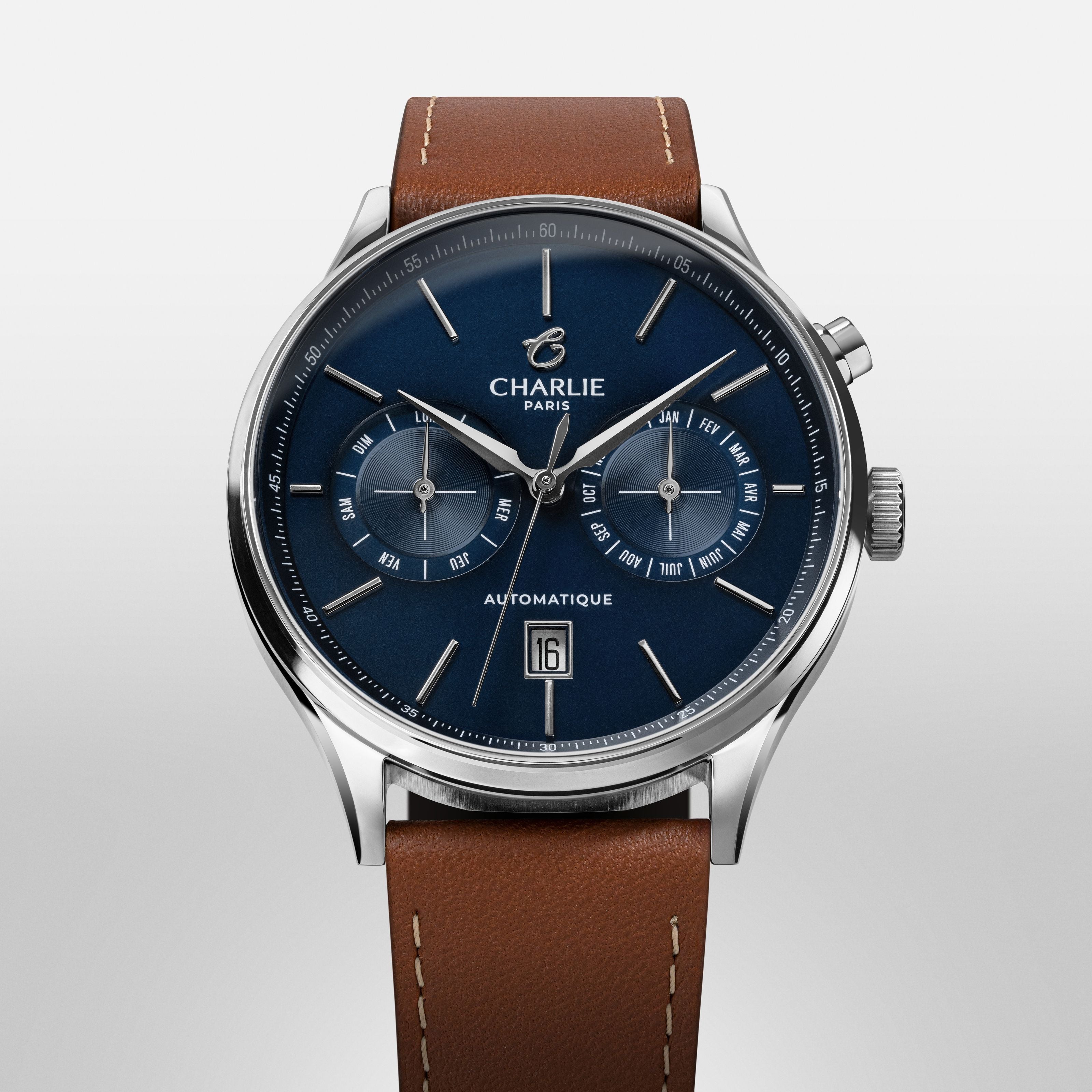 INITIAL - Automatique Calendrier - Bleu Montres CHARLIE