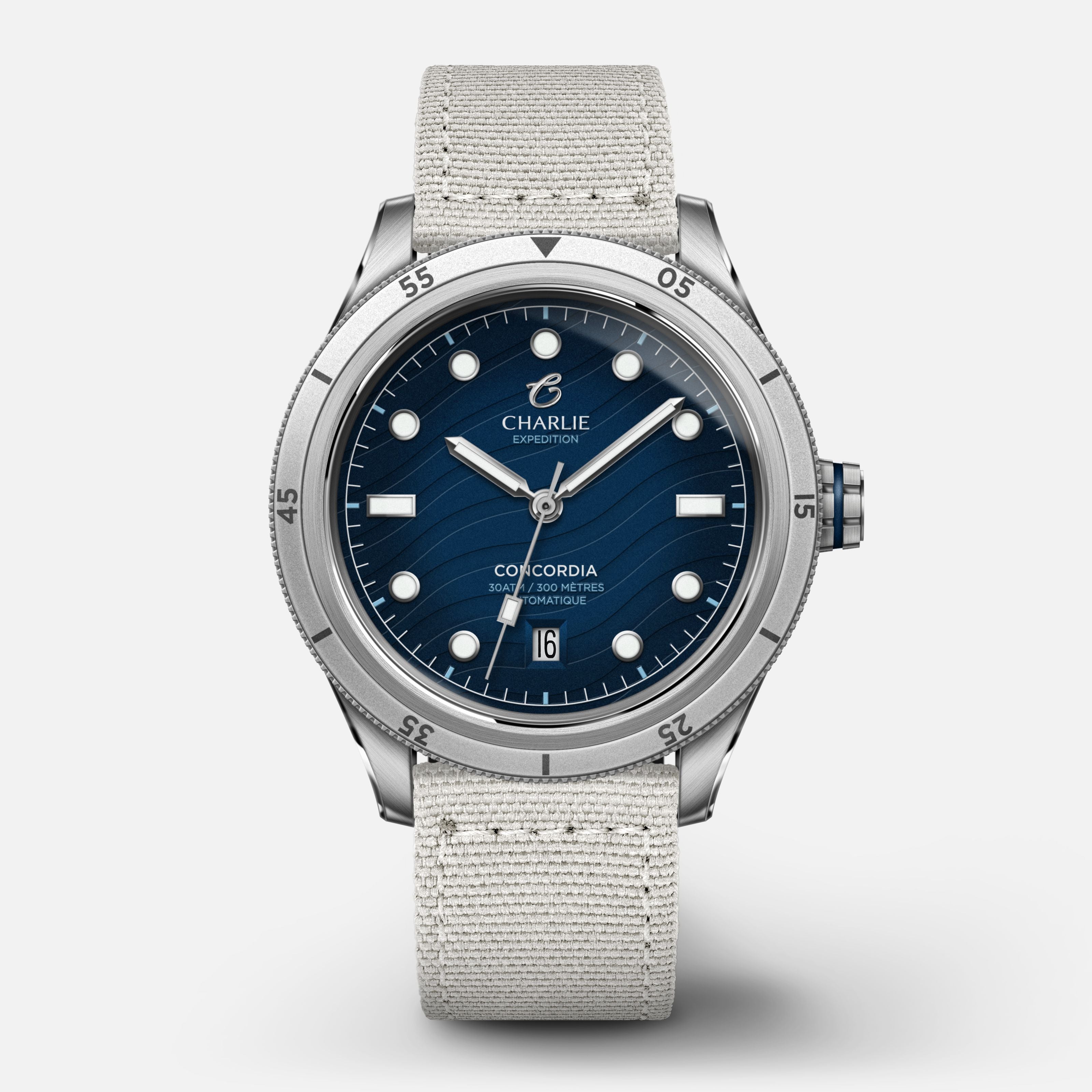 CONCORDIA - Automatique - Nazaré Montres CHARLIE Nylon off-white