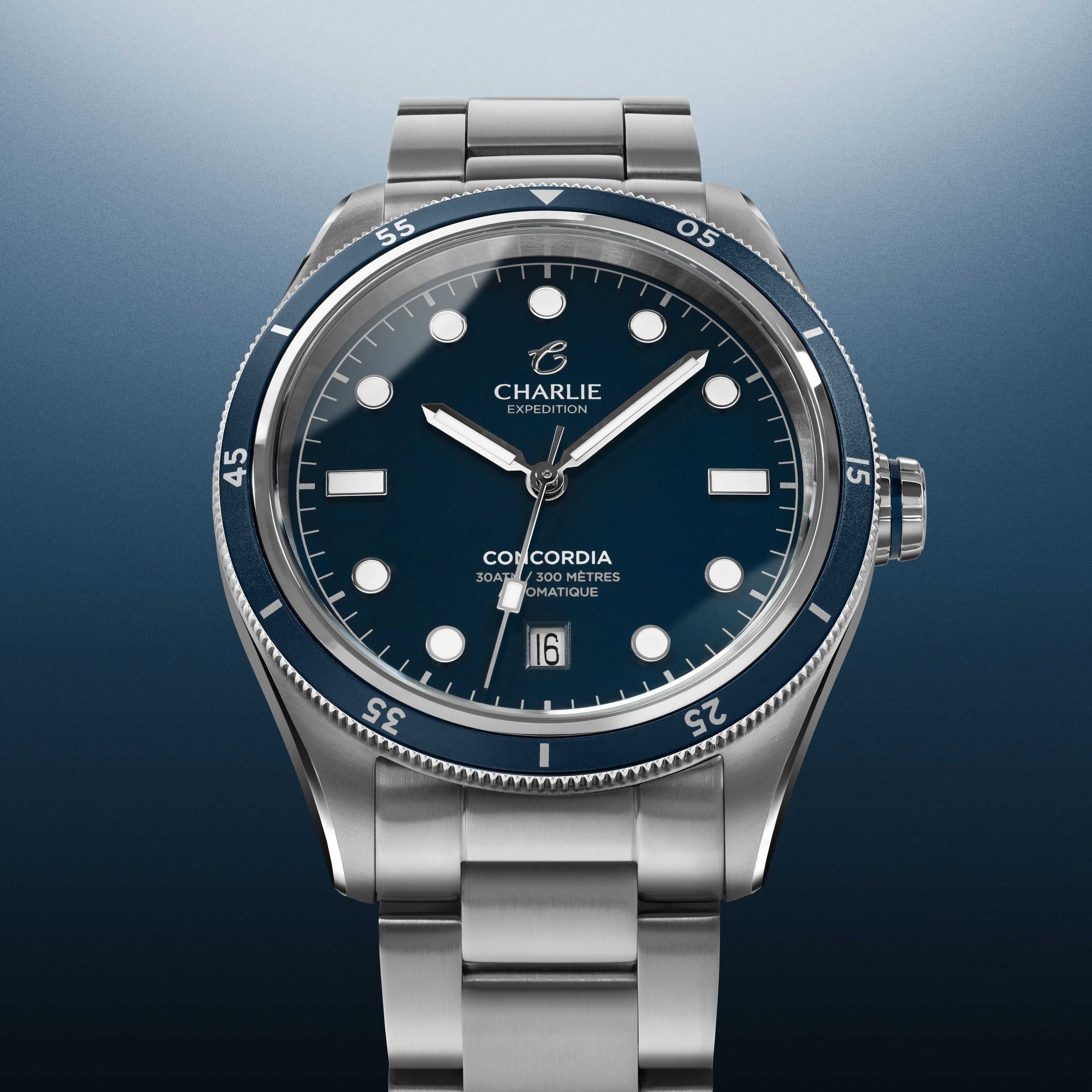 CONCORDIA - Automatique - Bleu Antarctique Montres CHARLIE