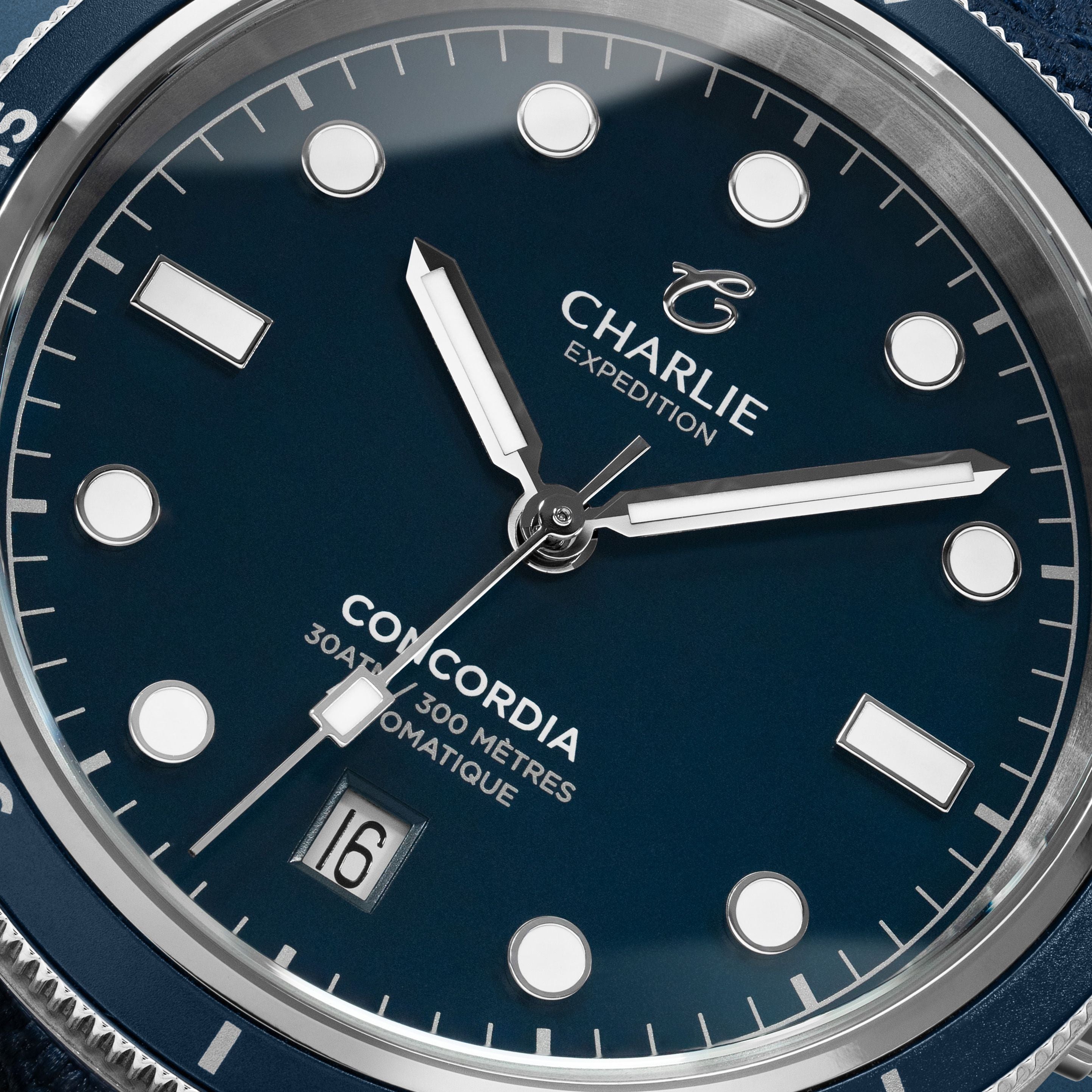 CONCORDIA - Automatique - Bleu Antarctique Montres CHARLIE