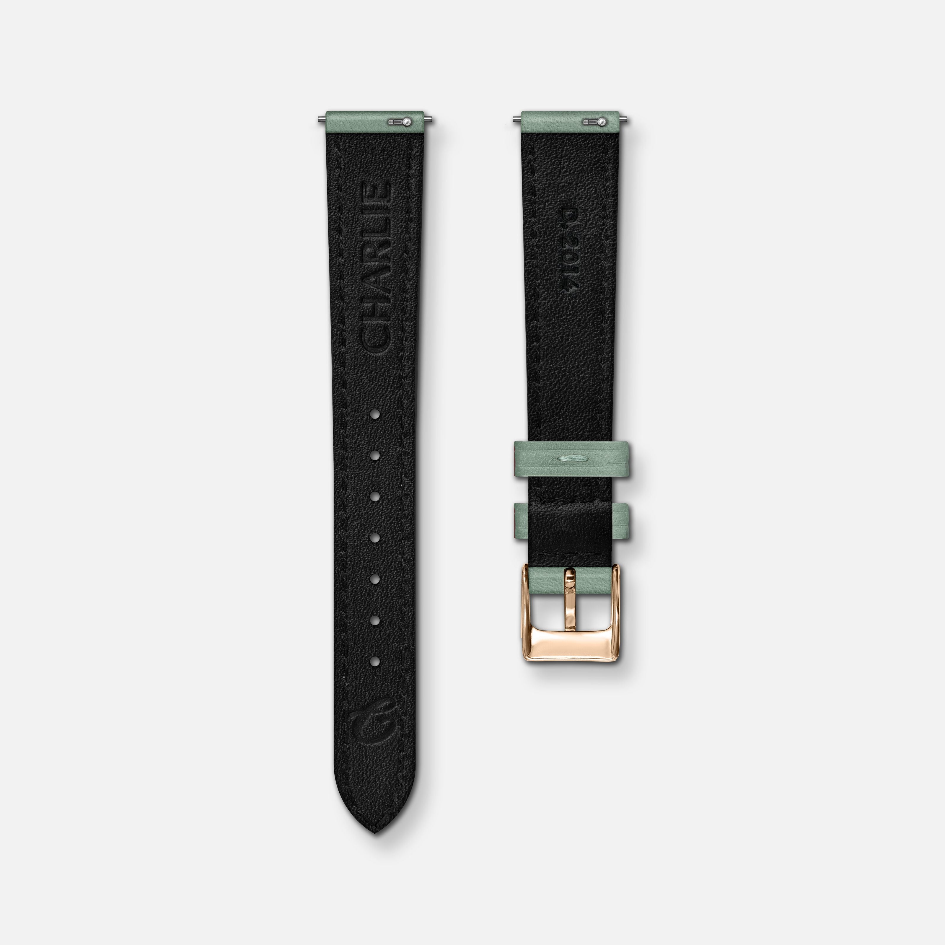 Bracelet cuir sauge 14mm