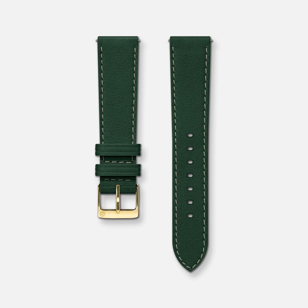 Bracelet cuir vert 18mm