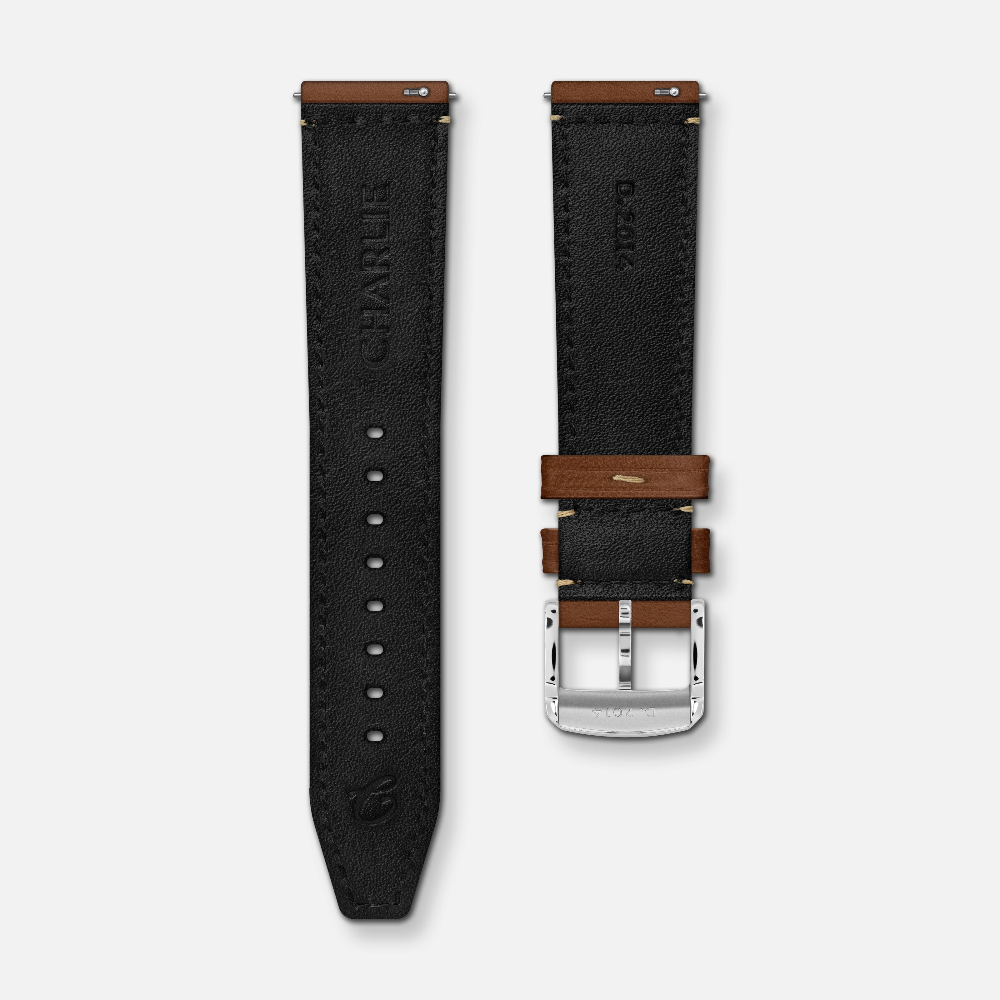 Bracelet cuir marron EXP 20mm Bracelets de montres CHARLIE