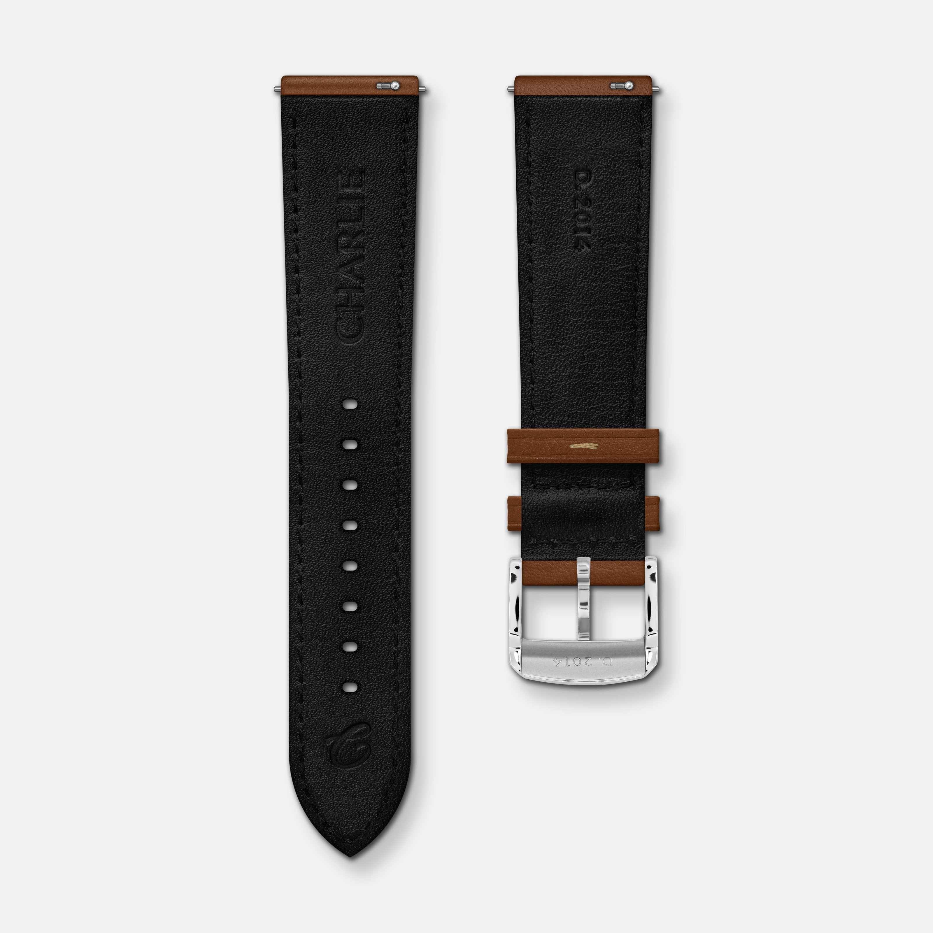 Bracelet cuir marron 20mm Bracelets de montres CHARLIE