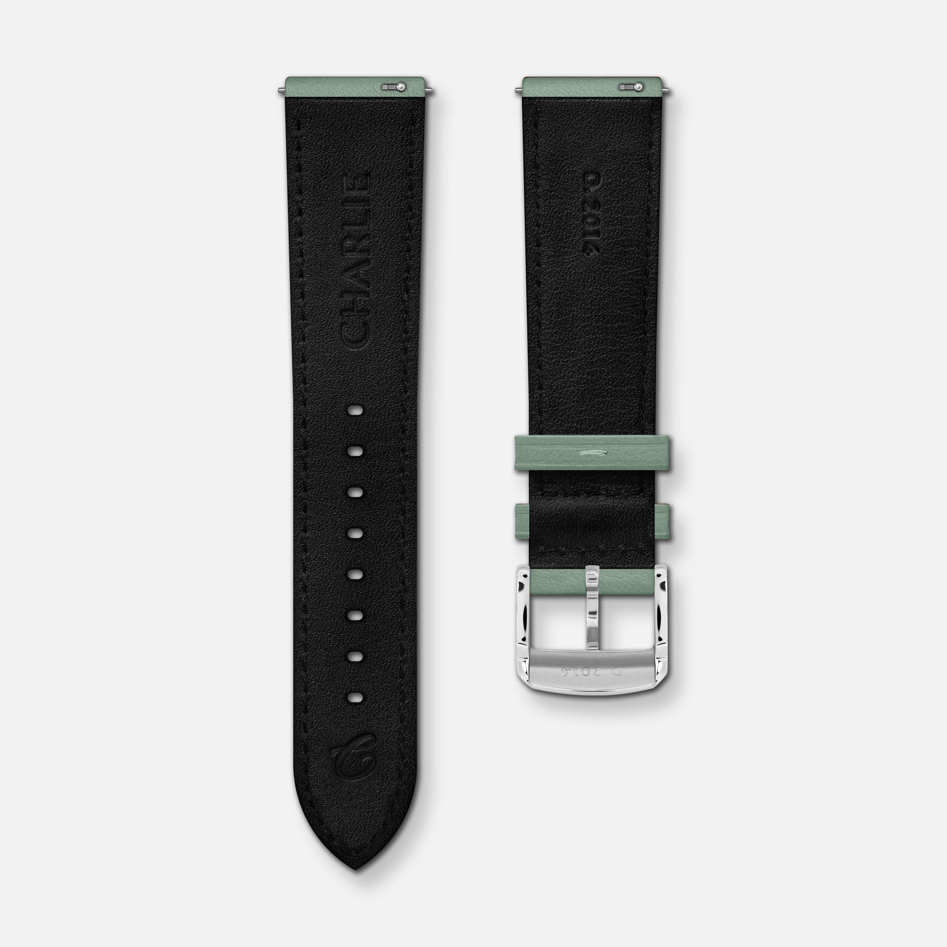 Bracelet cuir sauge 20mm