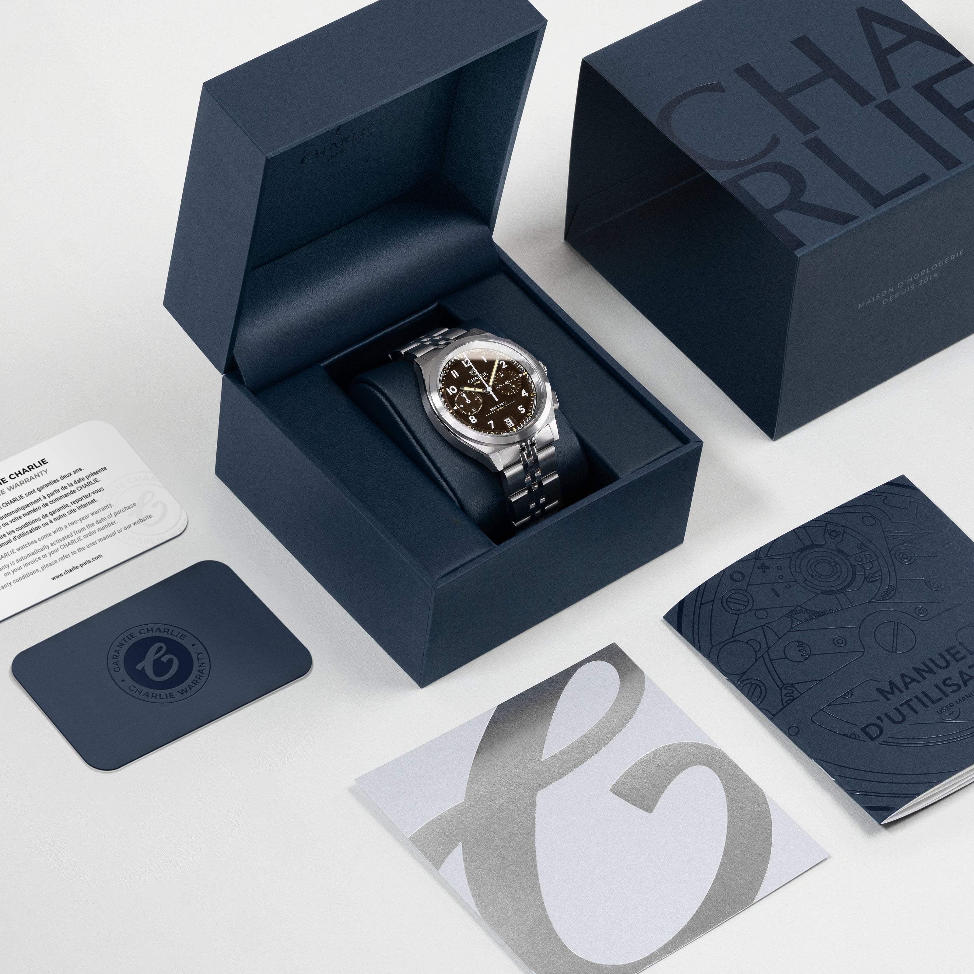 GR - Mecaquartz Chronographe - Brun Montres CHARLIE