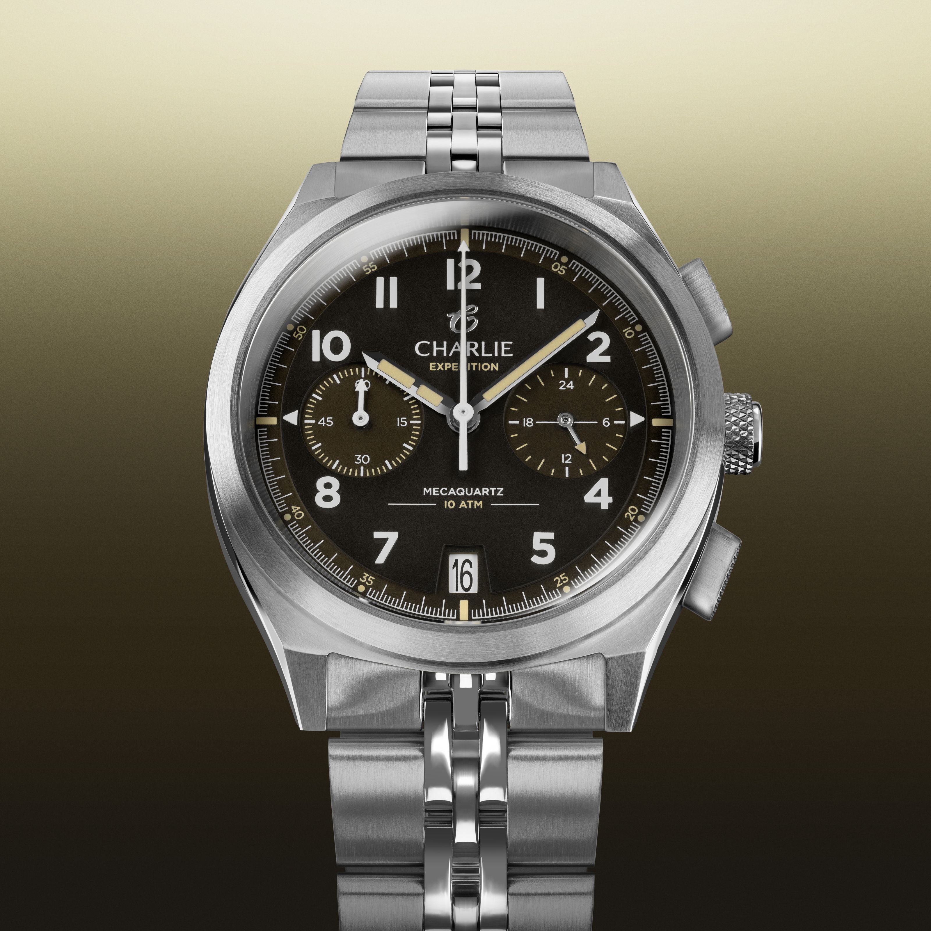 GR - Mecaquartz Chronographe - Brun Montres CHARLIE