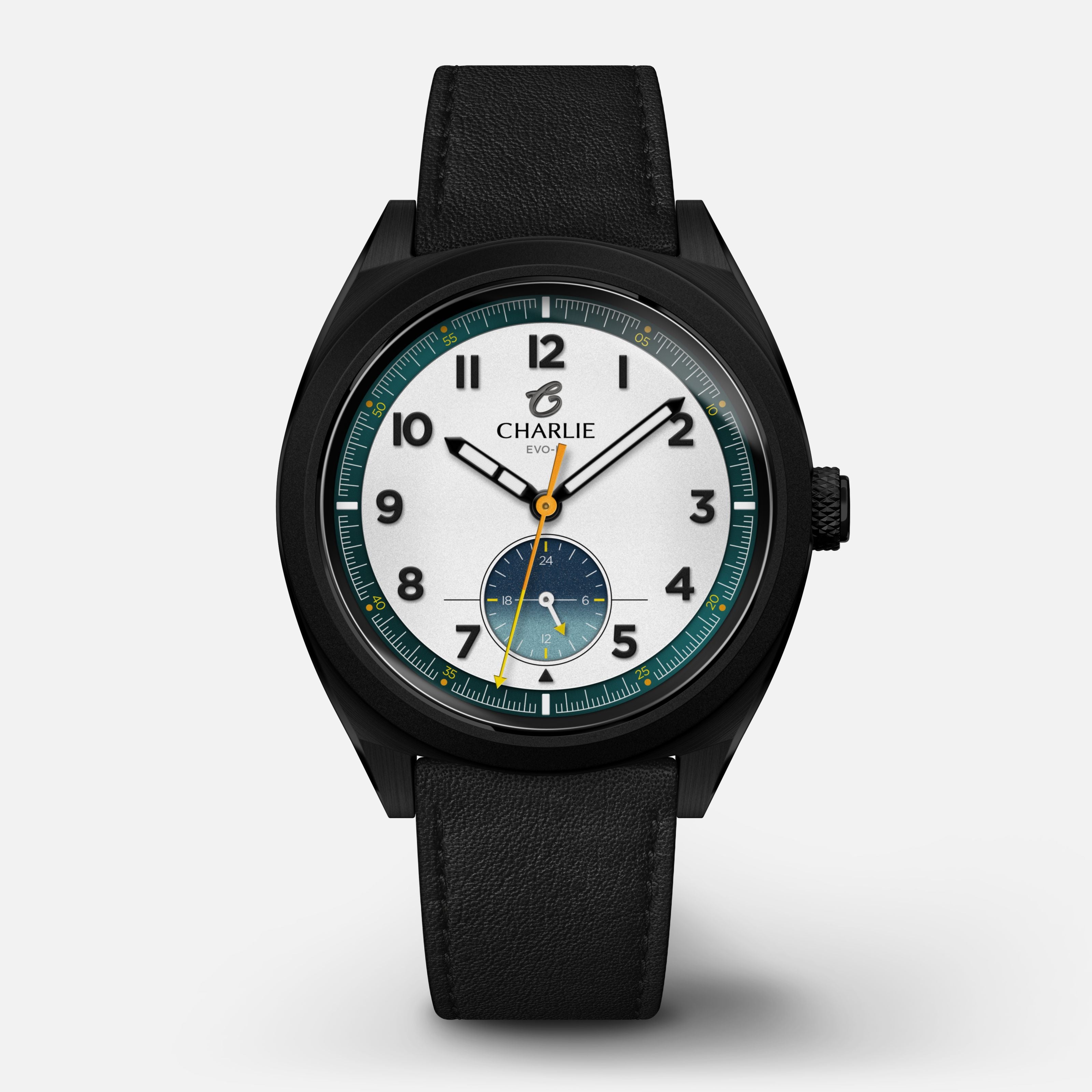 GRX - Quartz 24h - EVO-III Montres CHARLIE Cuir noir