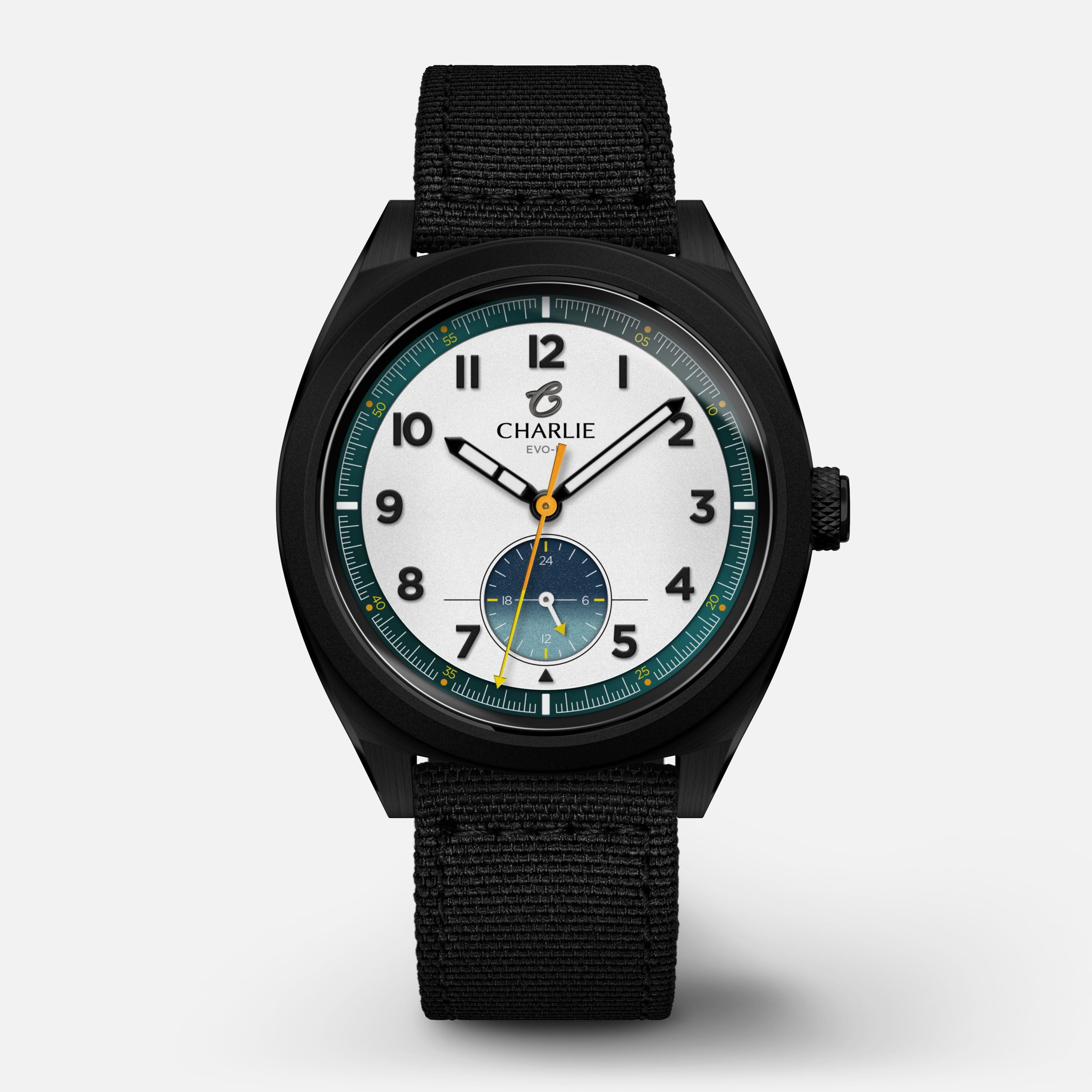 GRX - Quartz 24h - EVO-III Montres CHARLIE Nylon noir