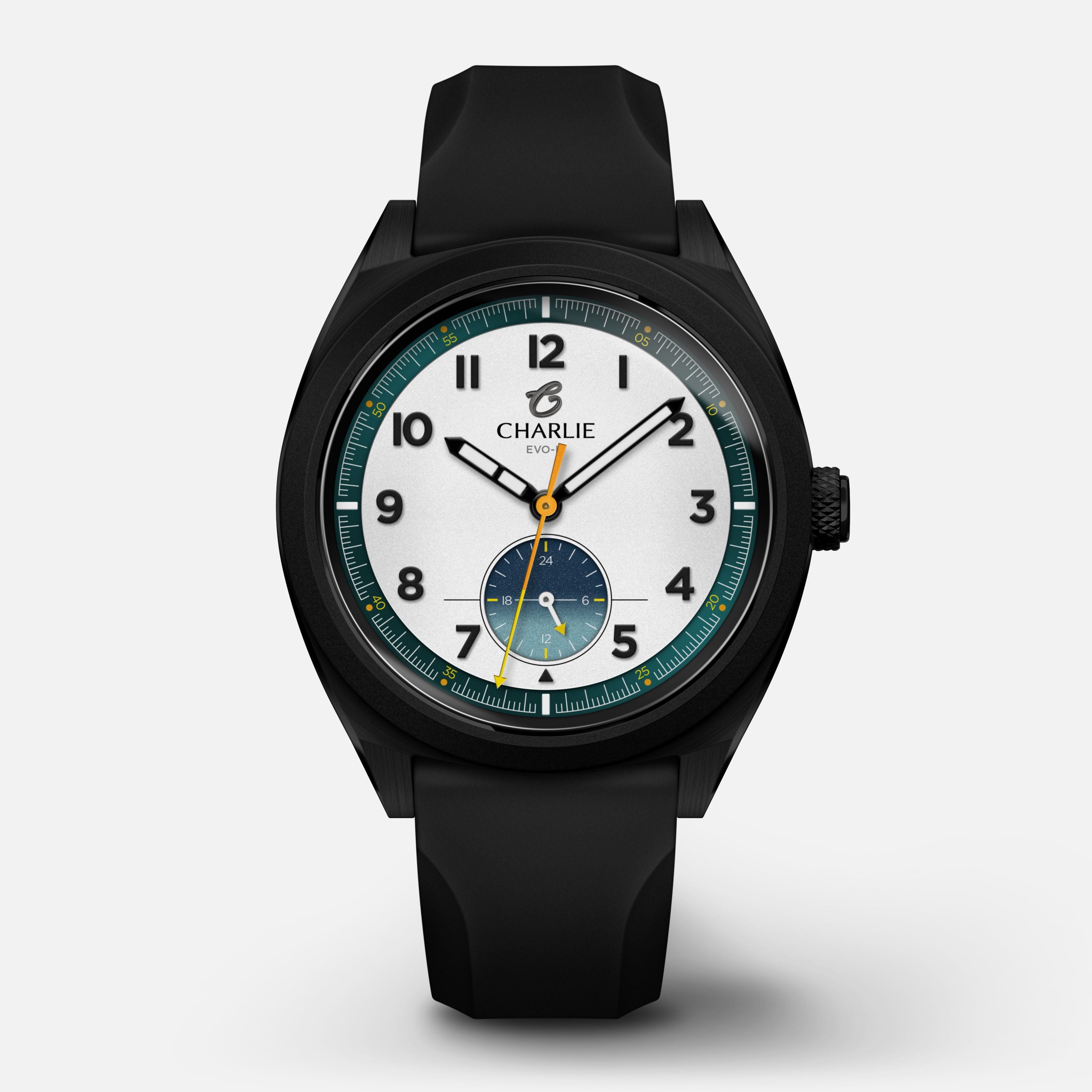 GRX - Quartz 24h - EVO-III Montres CHARLIE Caoutchouc noir