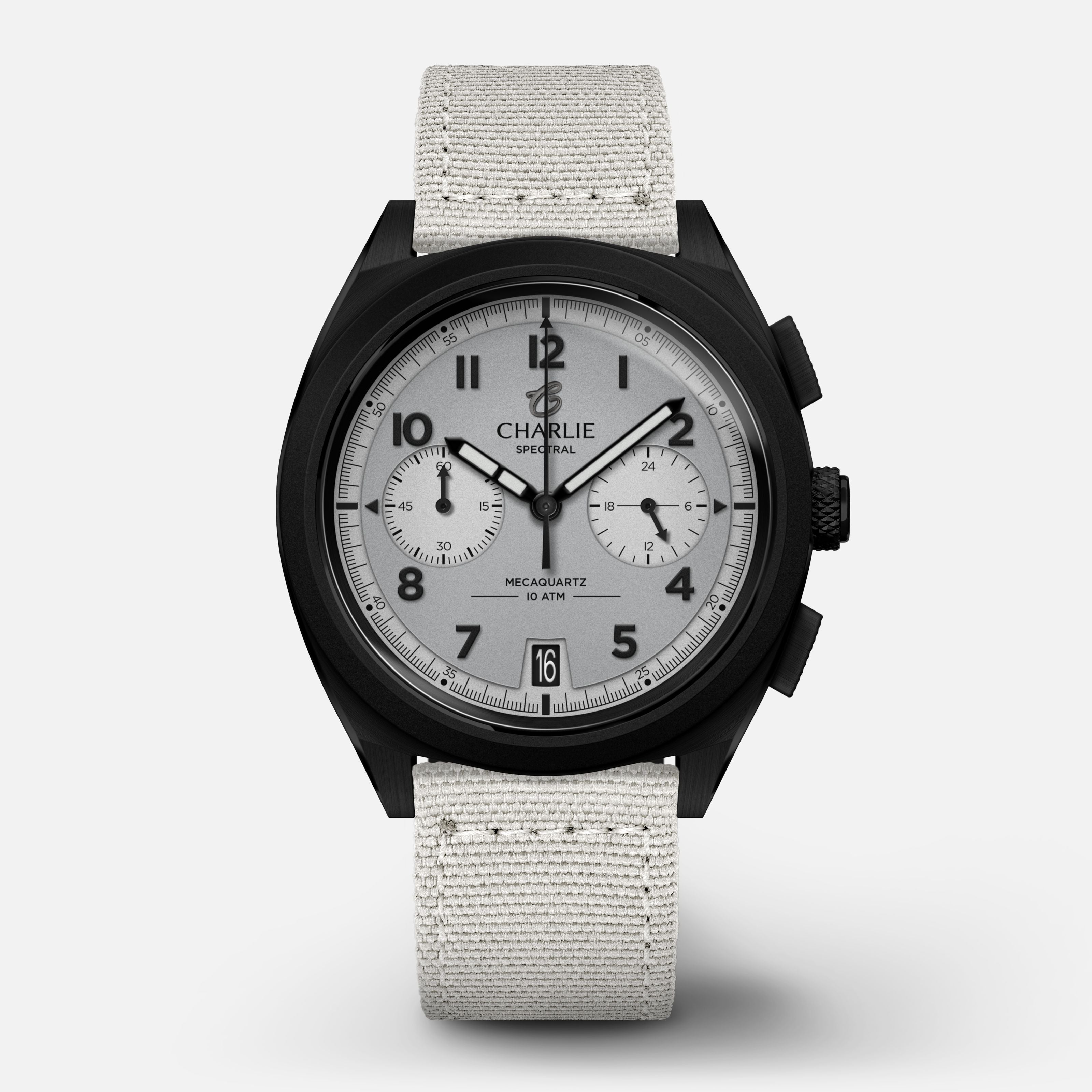 GRX - Mecaquartz Chronographe - Spectral Montres CHARLIE Nylon off-white