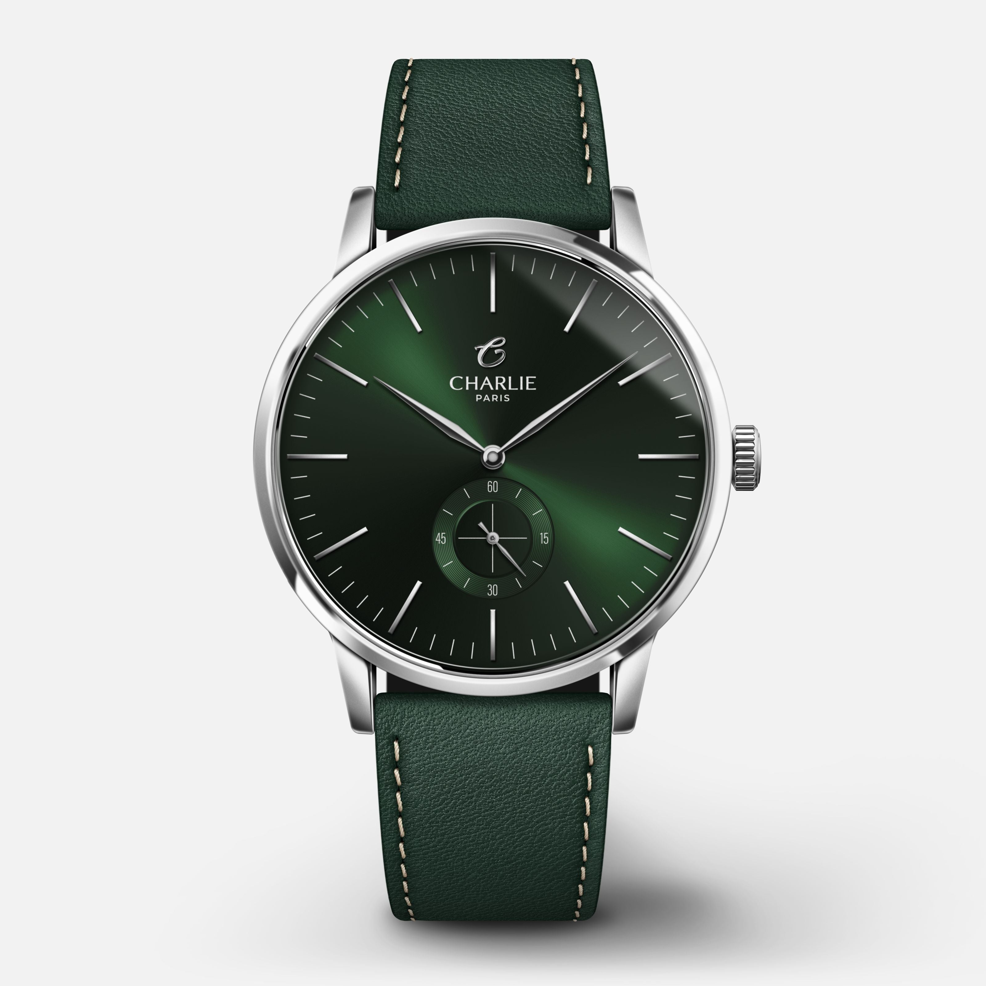 HORIZON - Quartz - Vert Montres CHARLIE Cuir vert