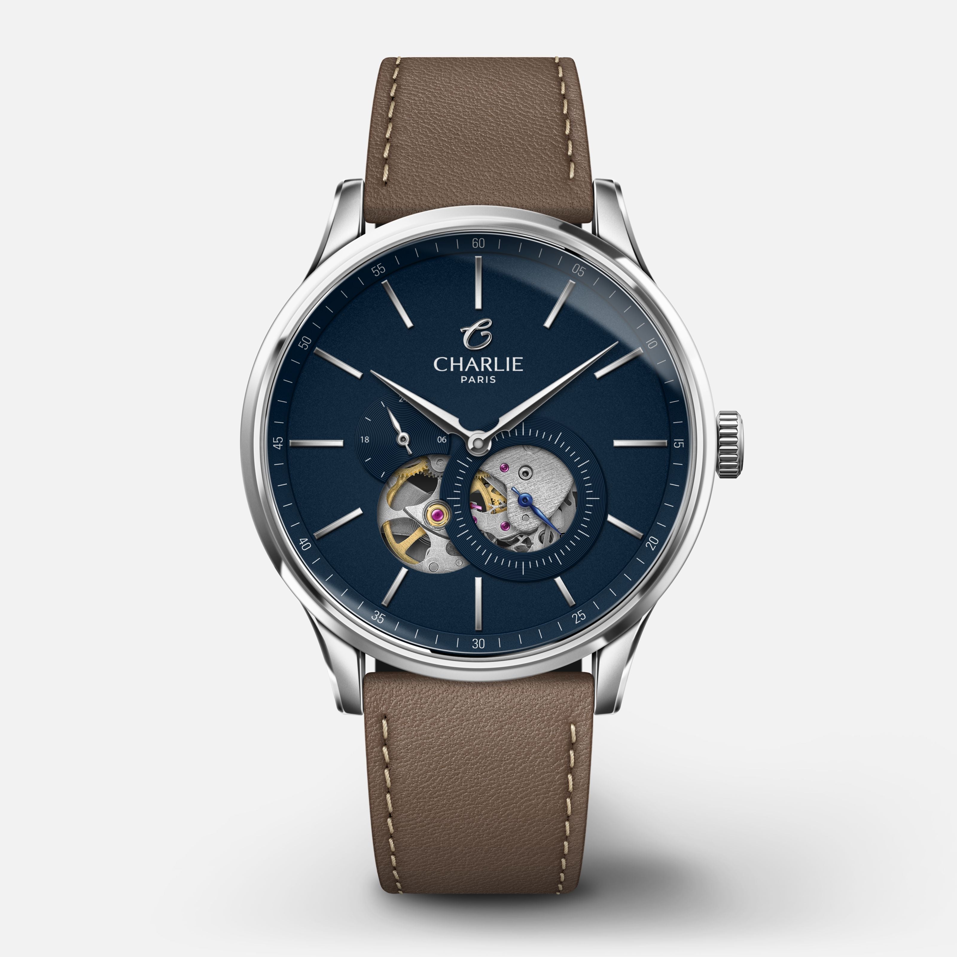 INITIAL - Offenes Herz - Blau