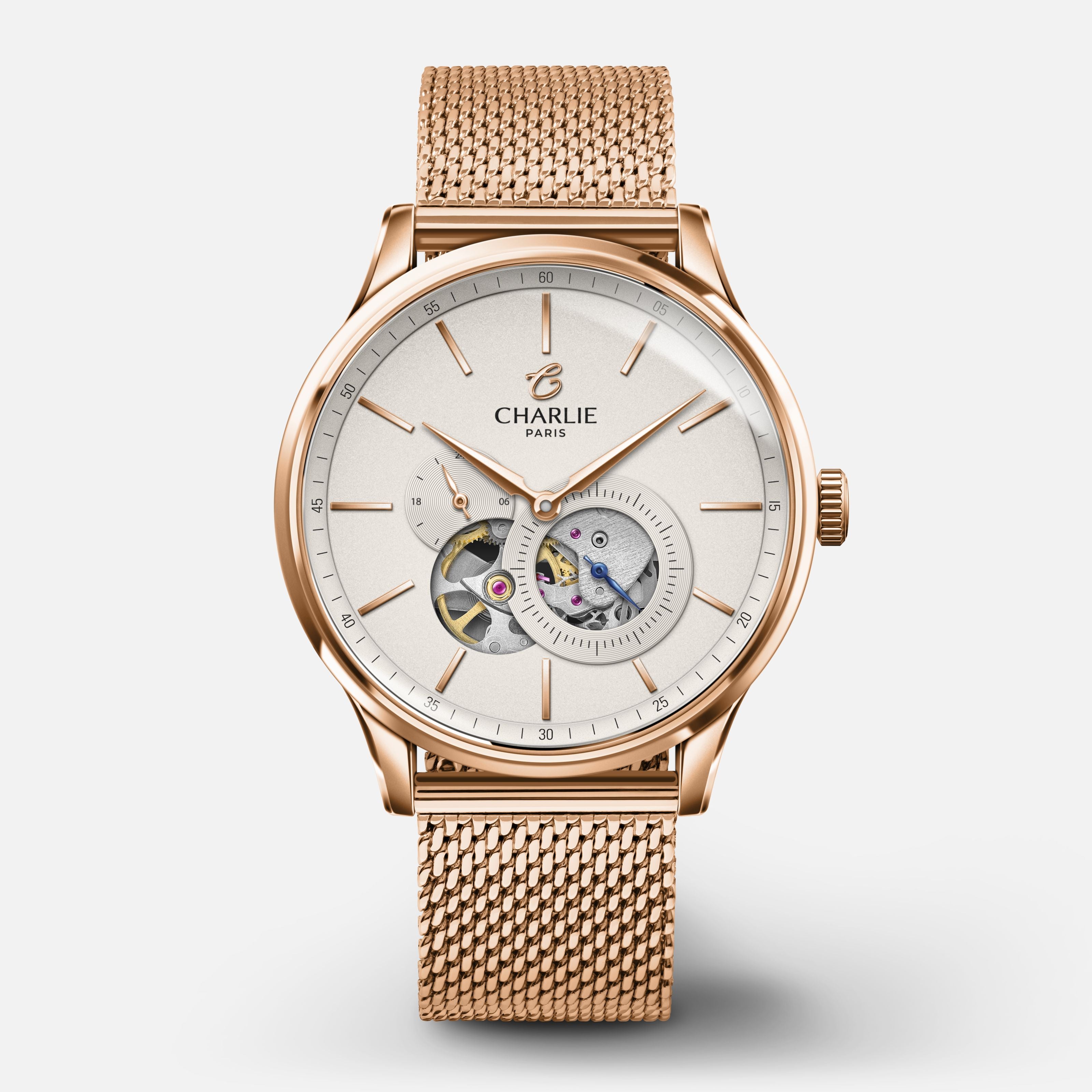 INITIAL - Cœur Ouvert - Doré rose