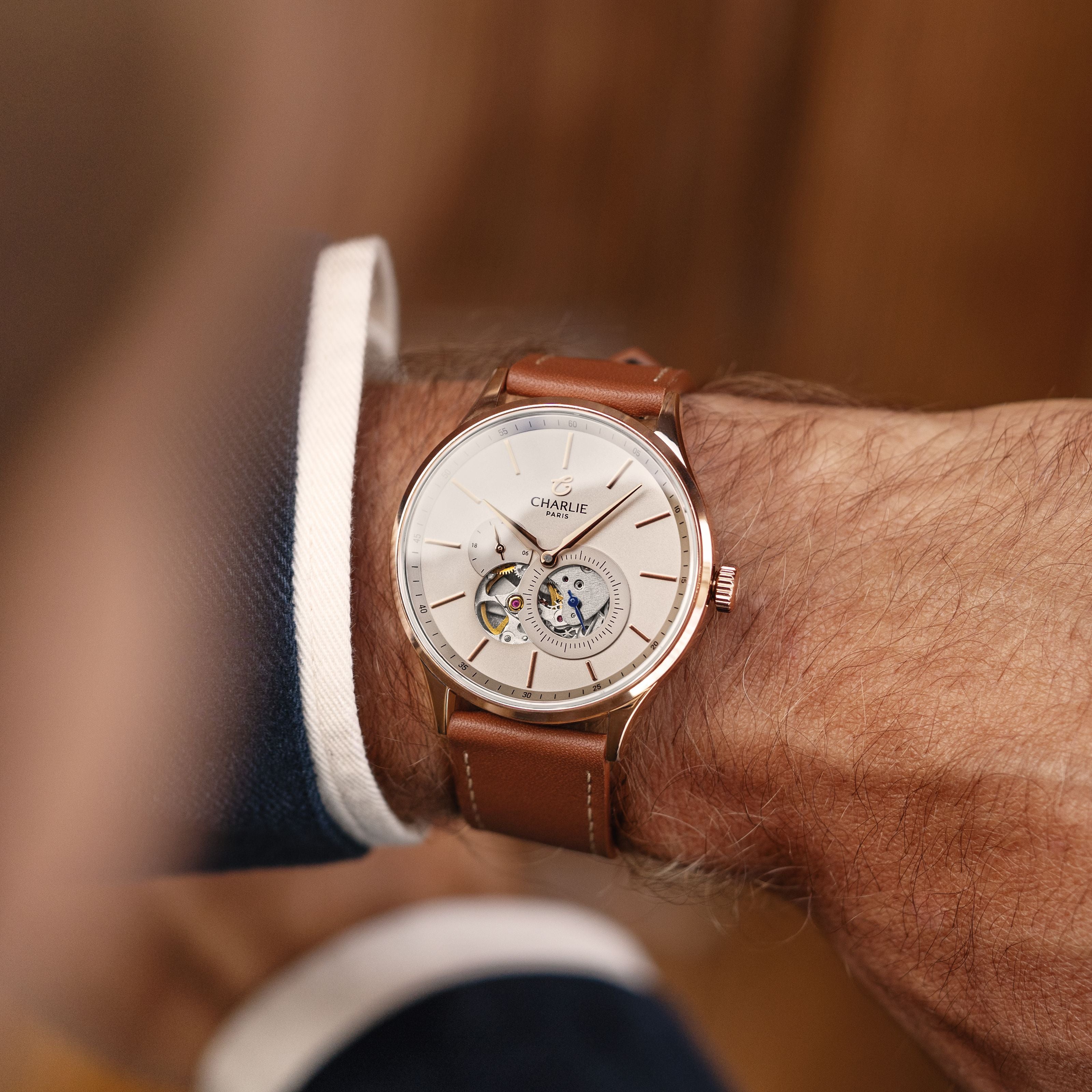 INITIAL - Cœur Ouvert - Doré rose