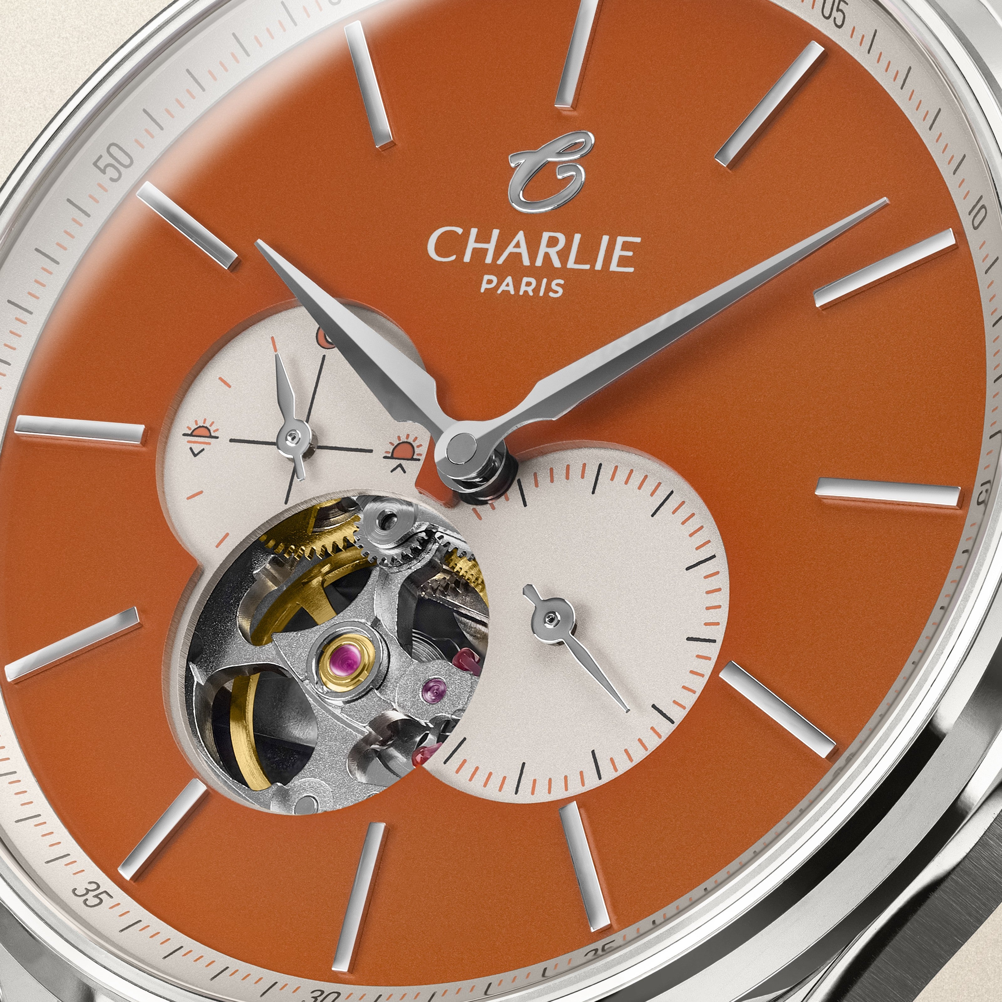 INITIAL - Cœur Ouvert - Orange Sunset