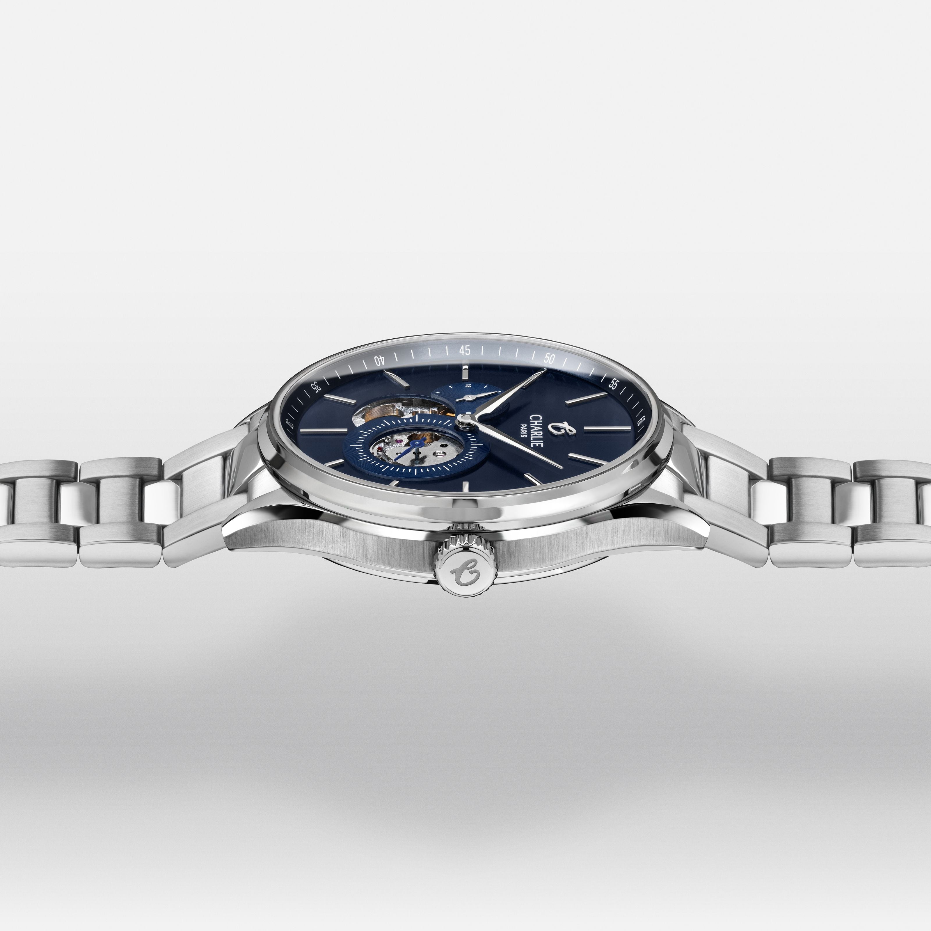 INITIAL - Offenes Herz - Blau