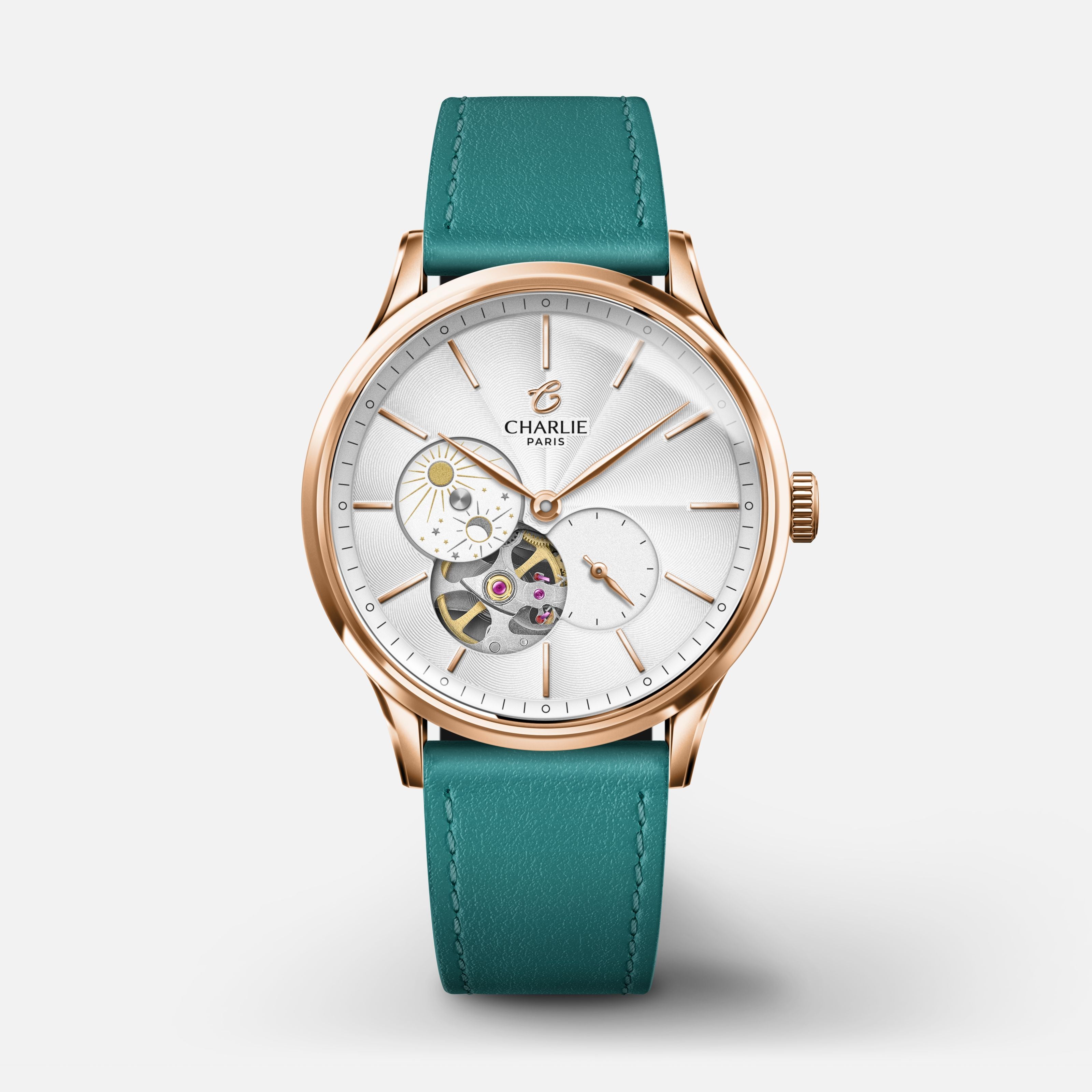 INITIAL 36 - Cœur Ouvert Jour/Nuit - Doré Rose