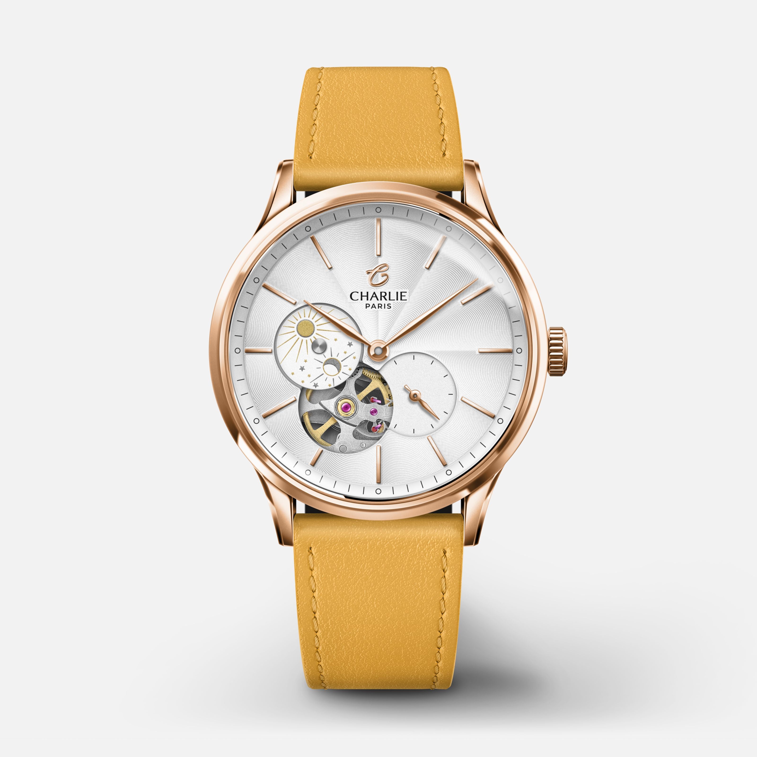 INITIAL 36 - Cœur Ouvert Jour/Nuit - Doré Rose