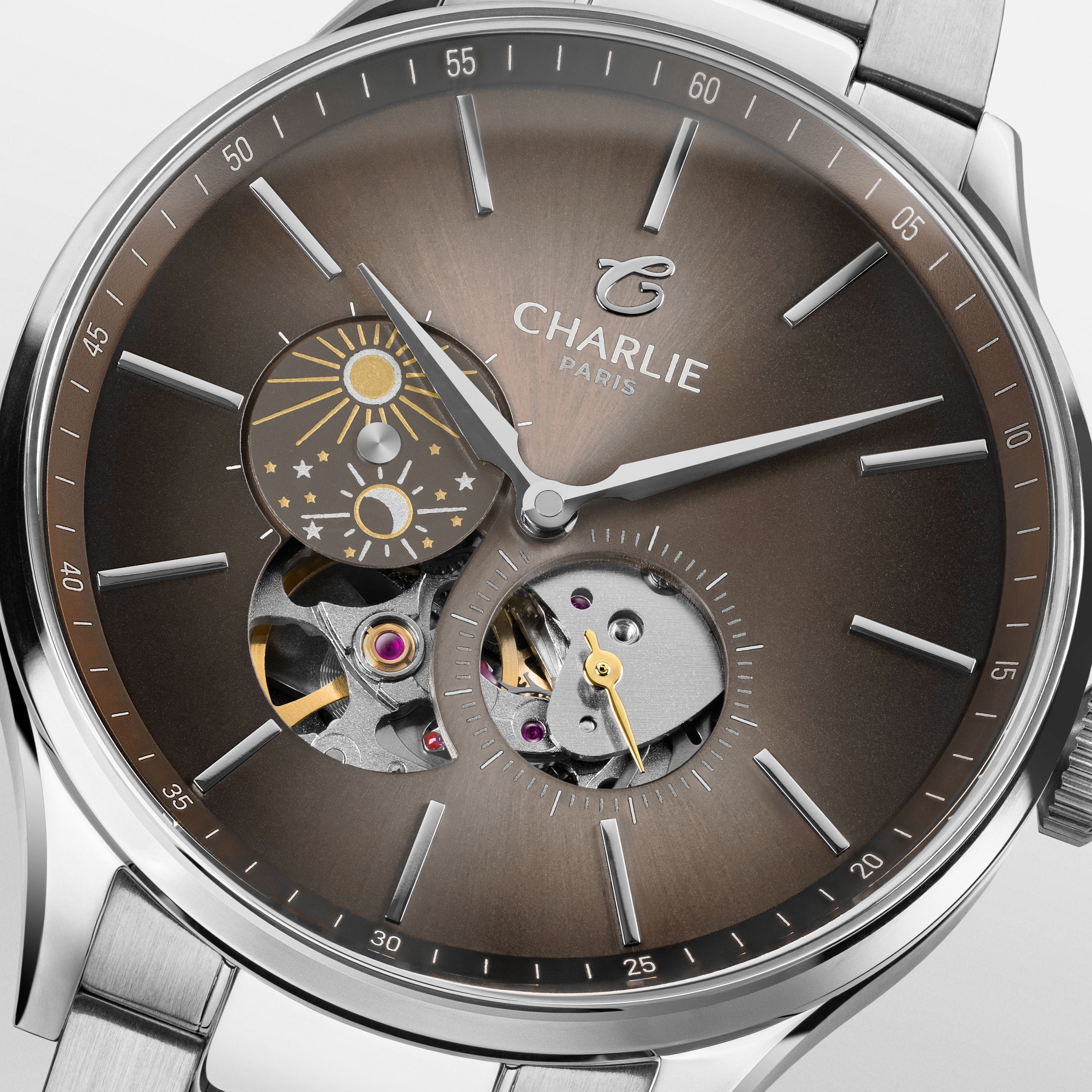 INITIAL - Cœur Ouvert Jour/Nuit - Taupe