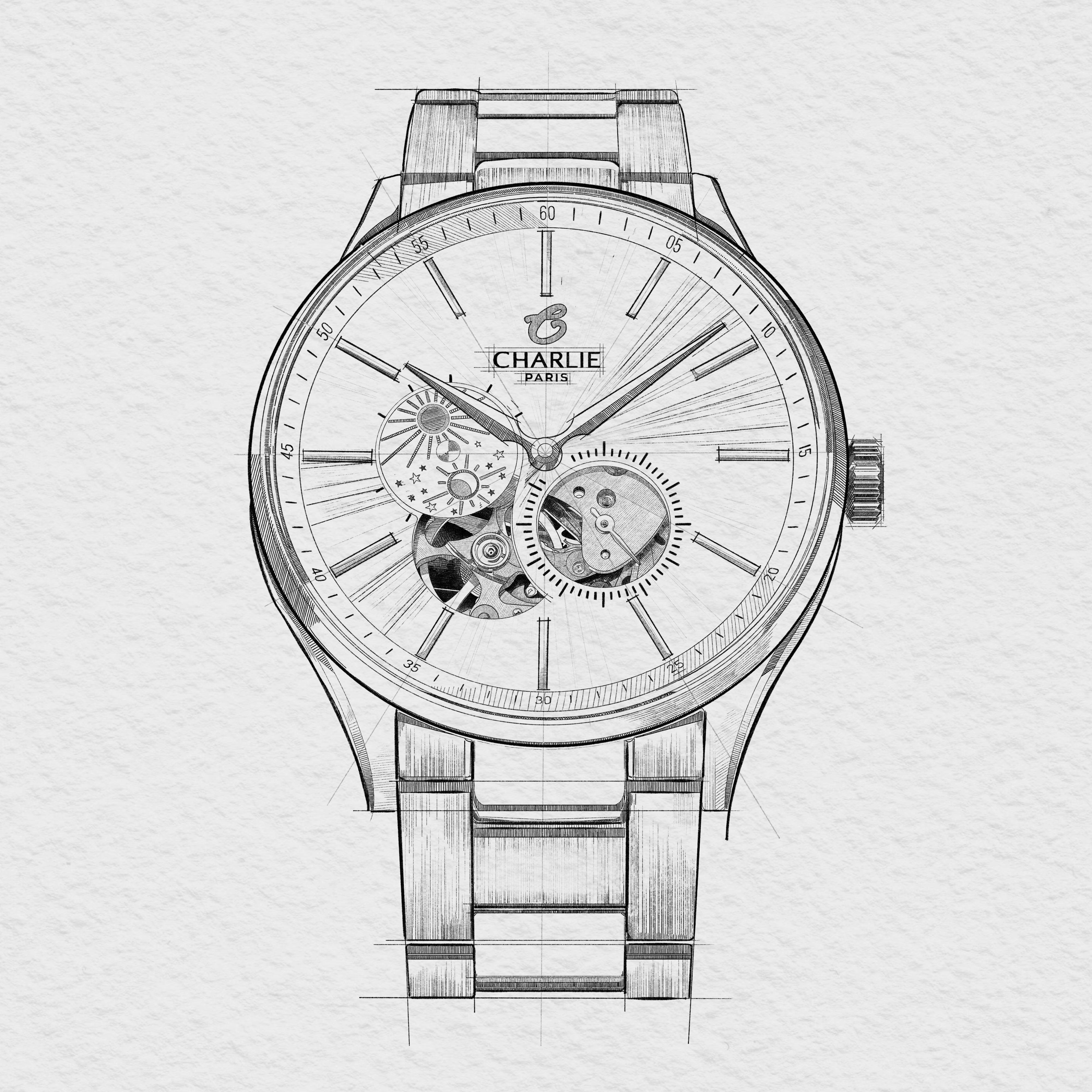 <tc>INITIAL - Cuore aperto Giorno/Notte - Blu</tc>