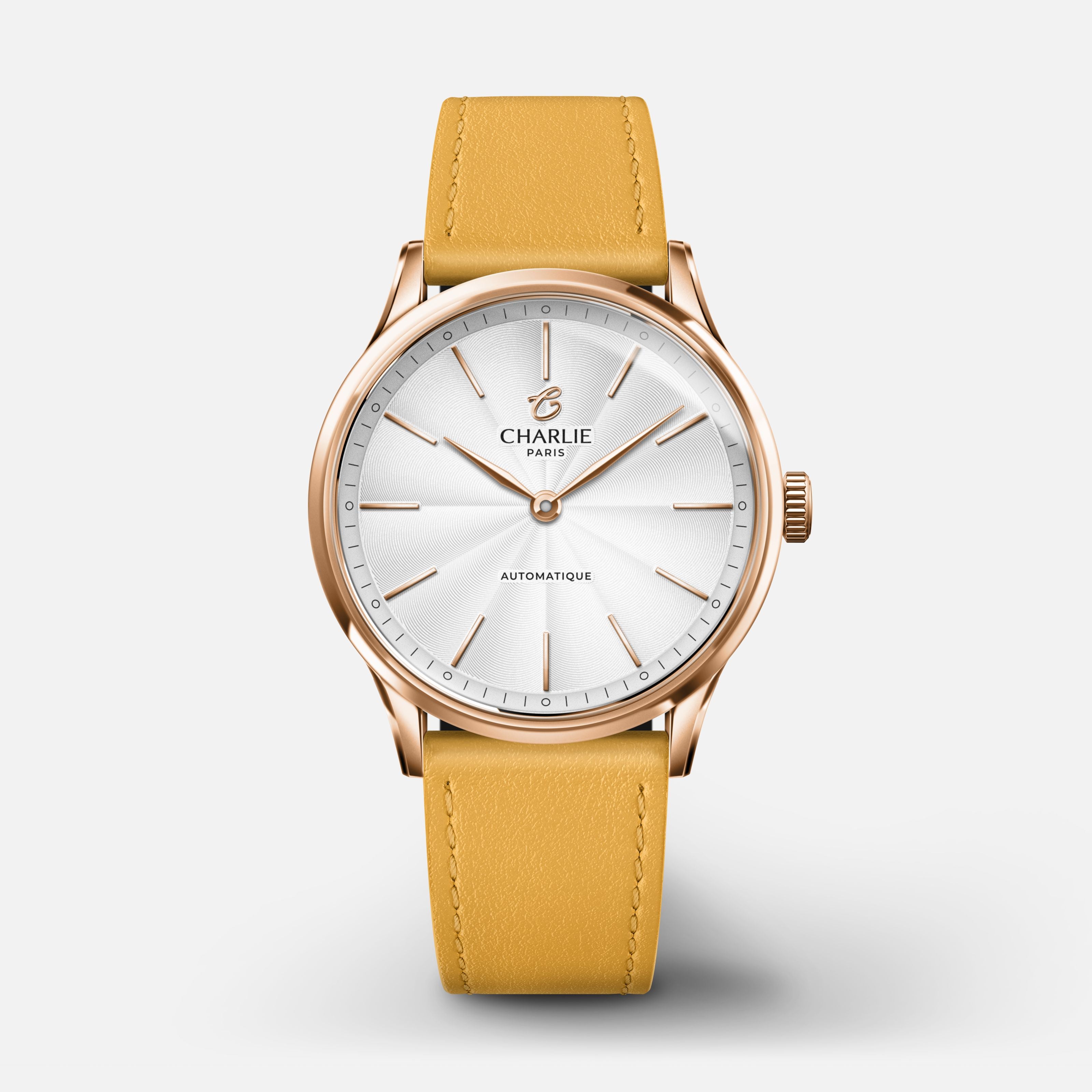 Bracelet cuir jaune toscan 18mm Bracelets de montres CHARLIE
