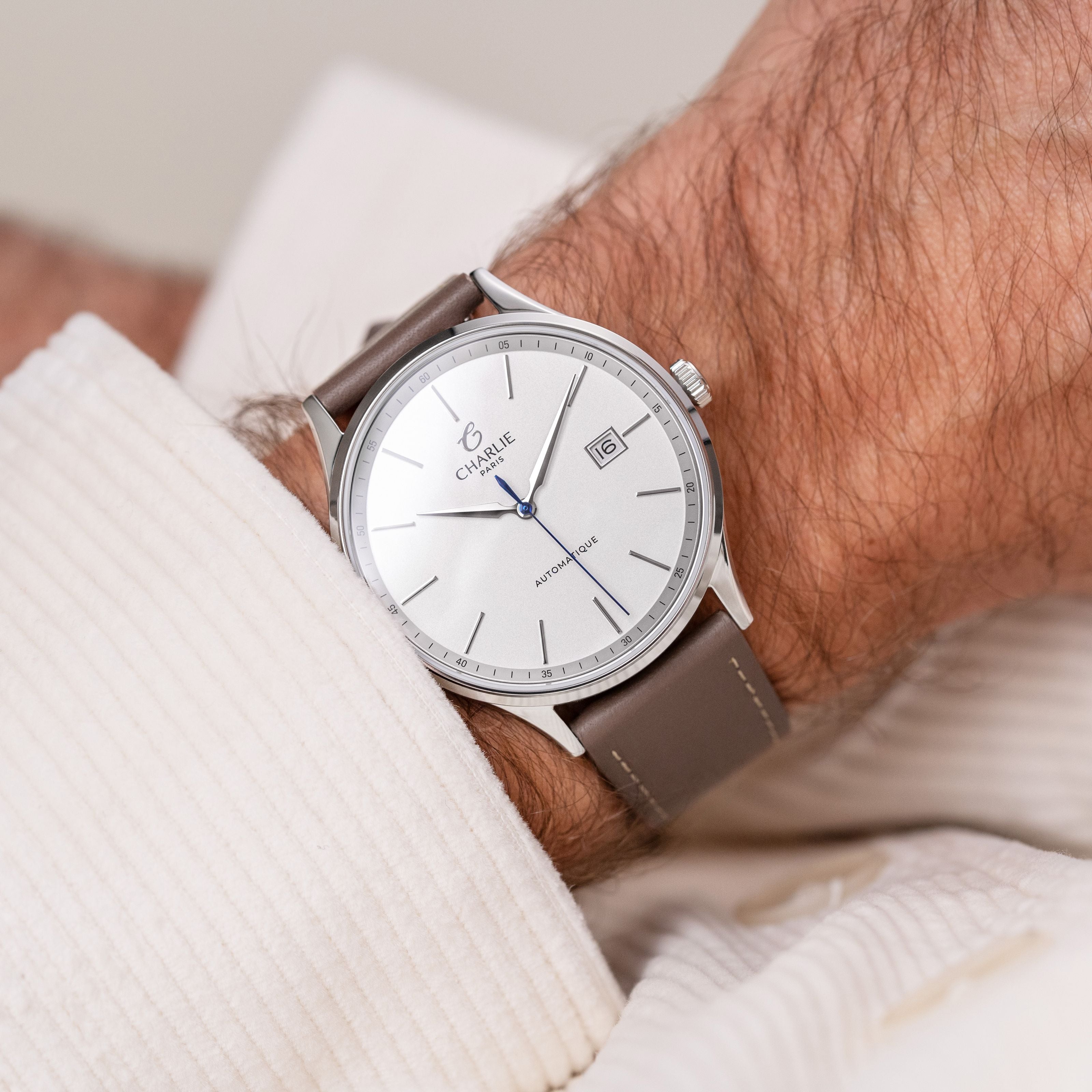 INITIAL - Automatique Slim - Blanc Montres CHARLIE