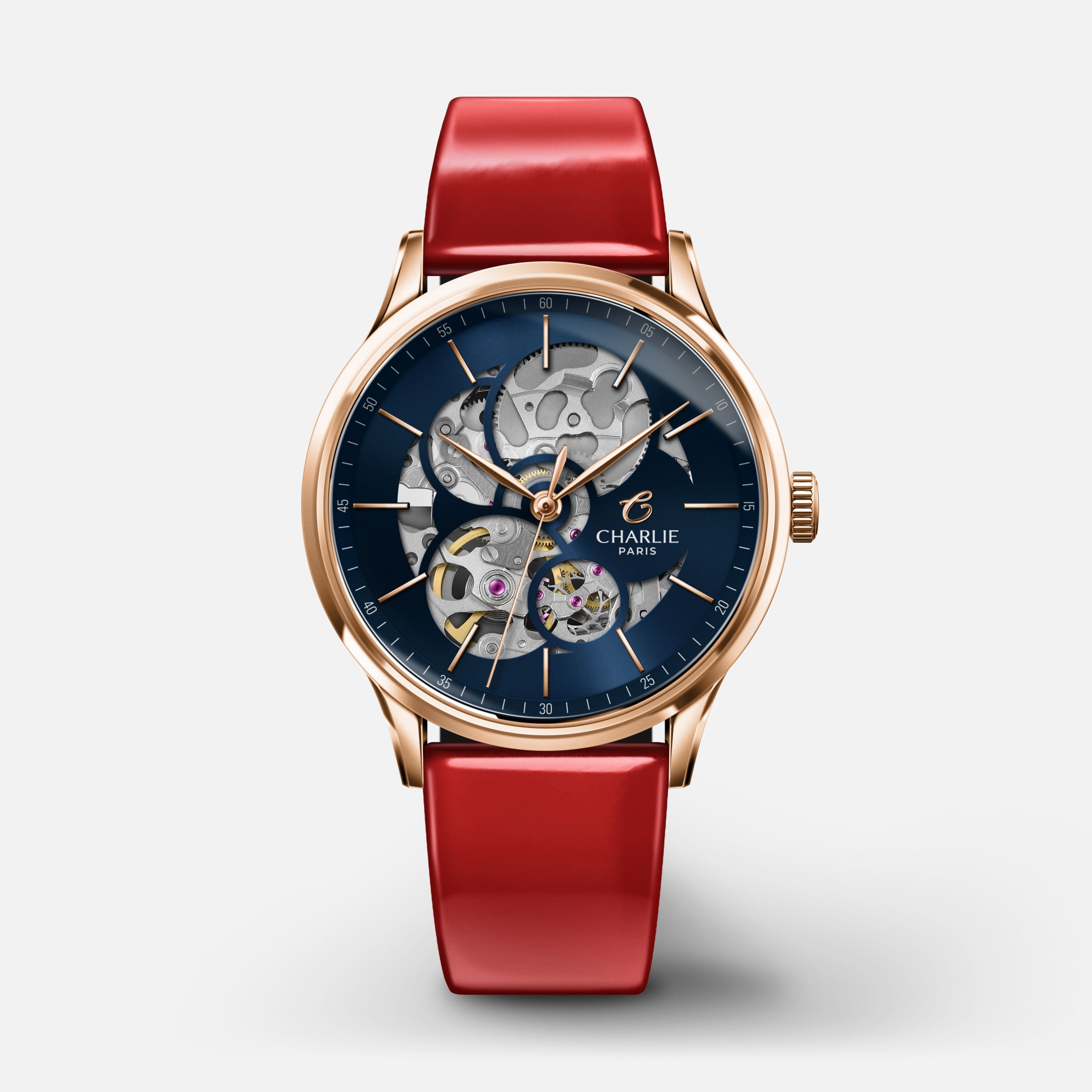 <tc>INITIAL</tc> 36 - Durchbrochenes Muster - Roségold/Blau
