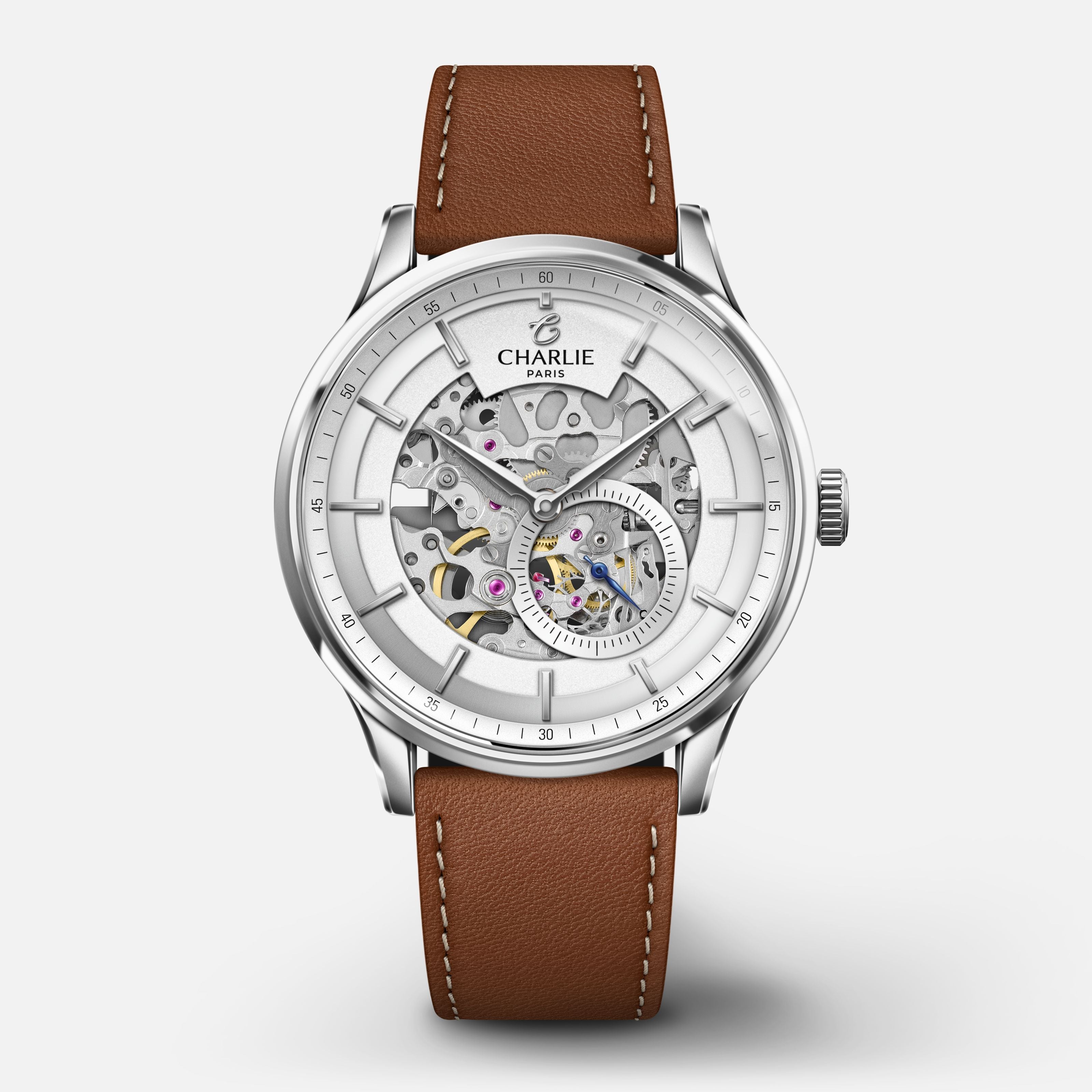 INITIAL - Automatique Squelette - Blanc Montres CHARLIE