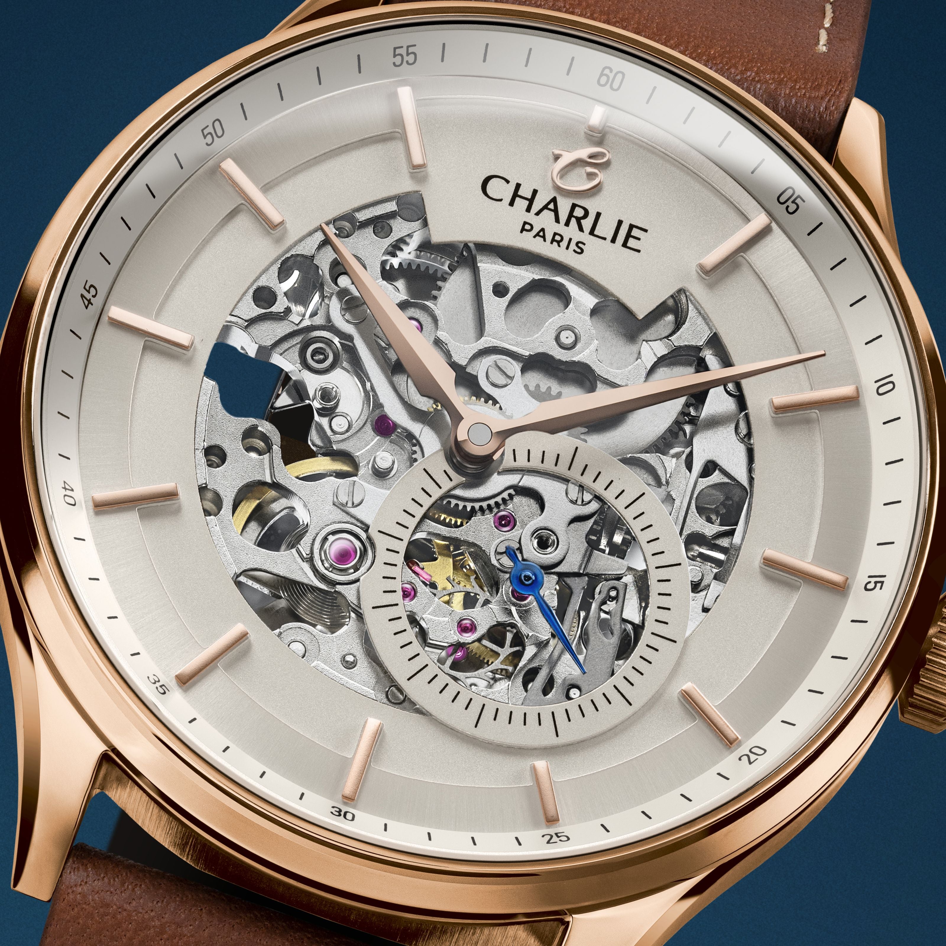 INITIAL - Skeleton - Rose Gold