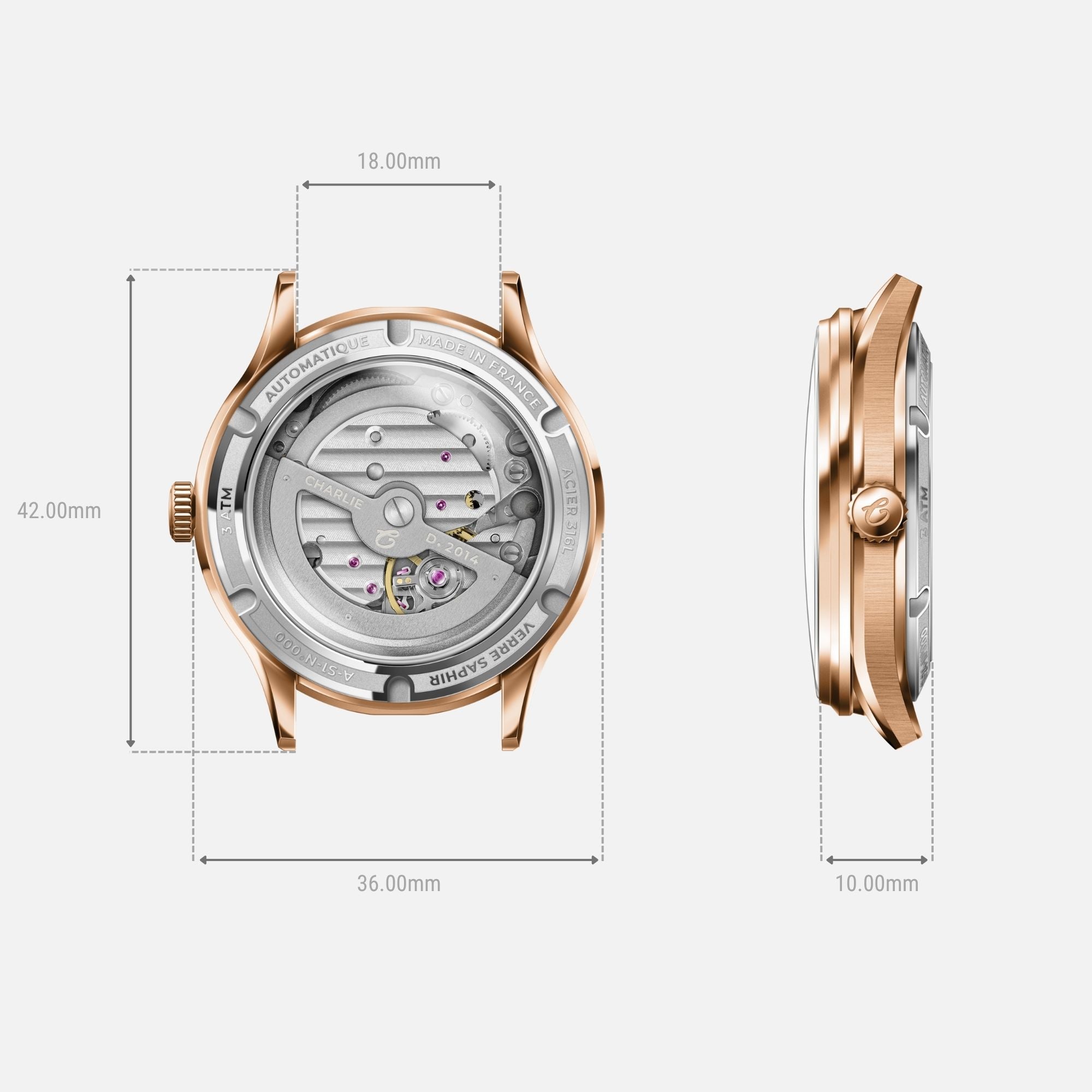 INITIAL 36 - Jour/Nuit - Doré Rose