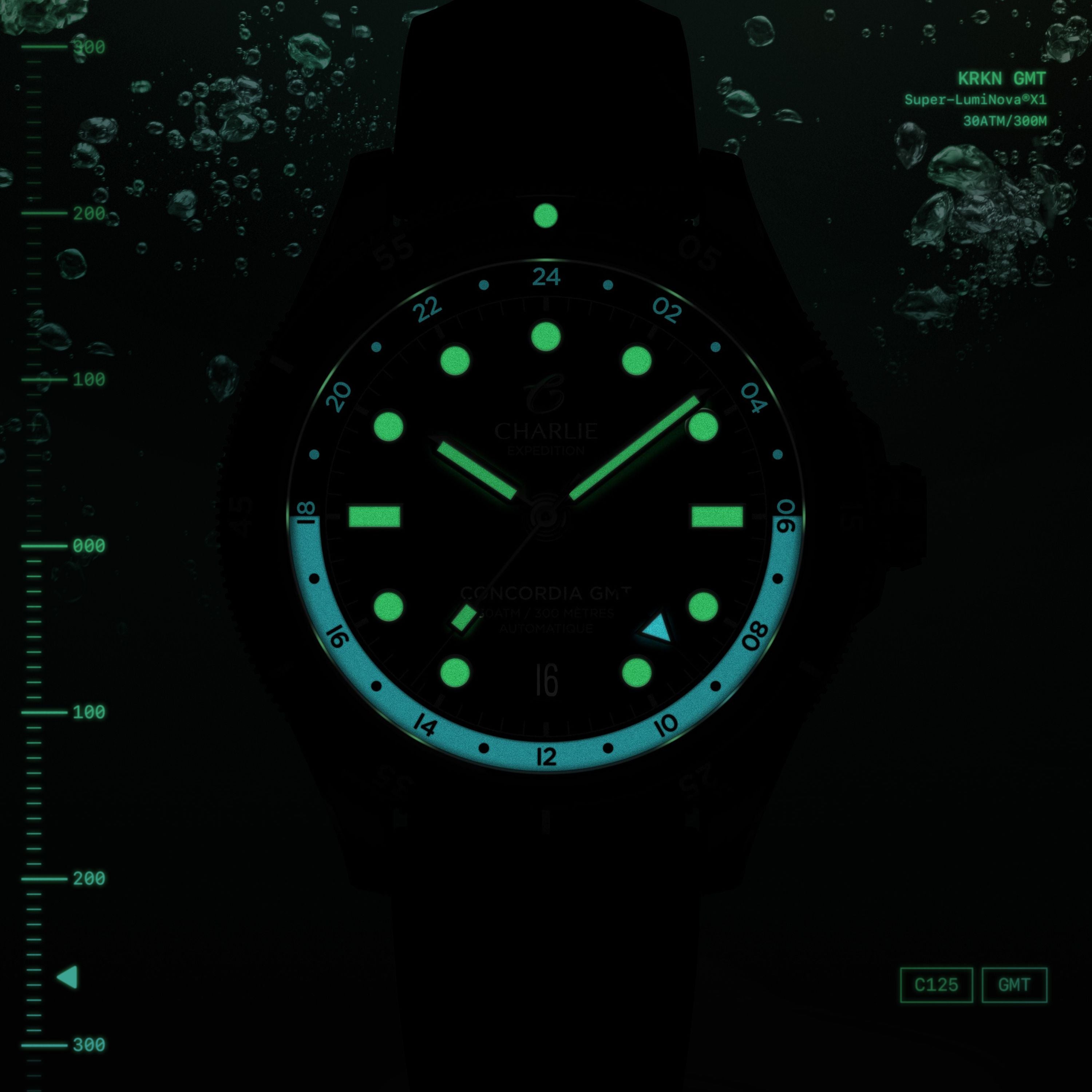 CONCORDIA - Automatique GMT - Kraken Montres CHARLIE