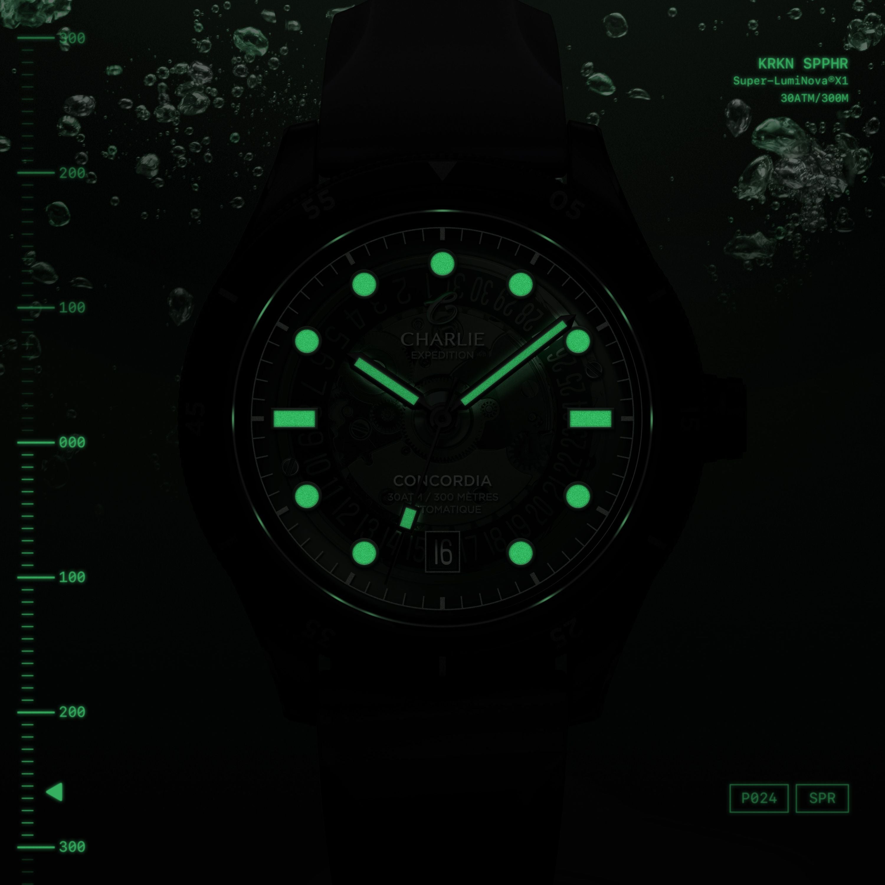 CONCORDIA - Automatique Saphir - Kraken Montres CHARLIE