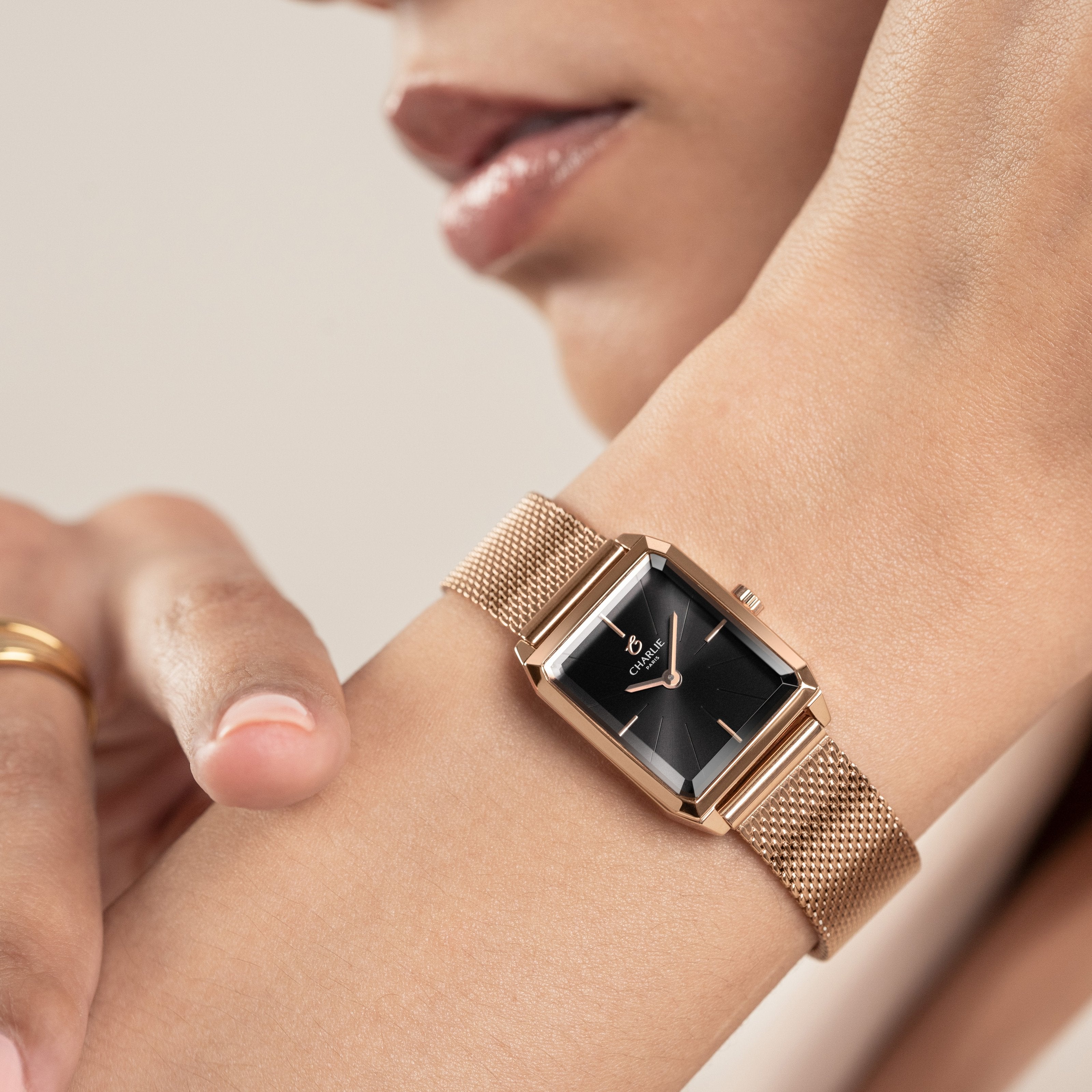MONCEAU - Rose gold & Black