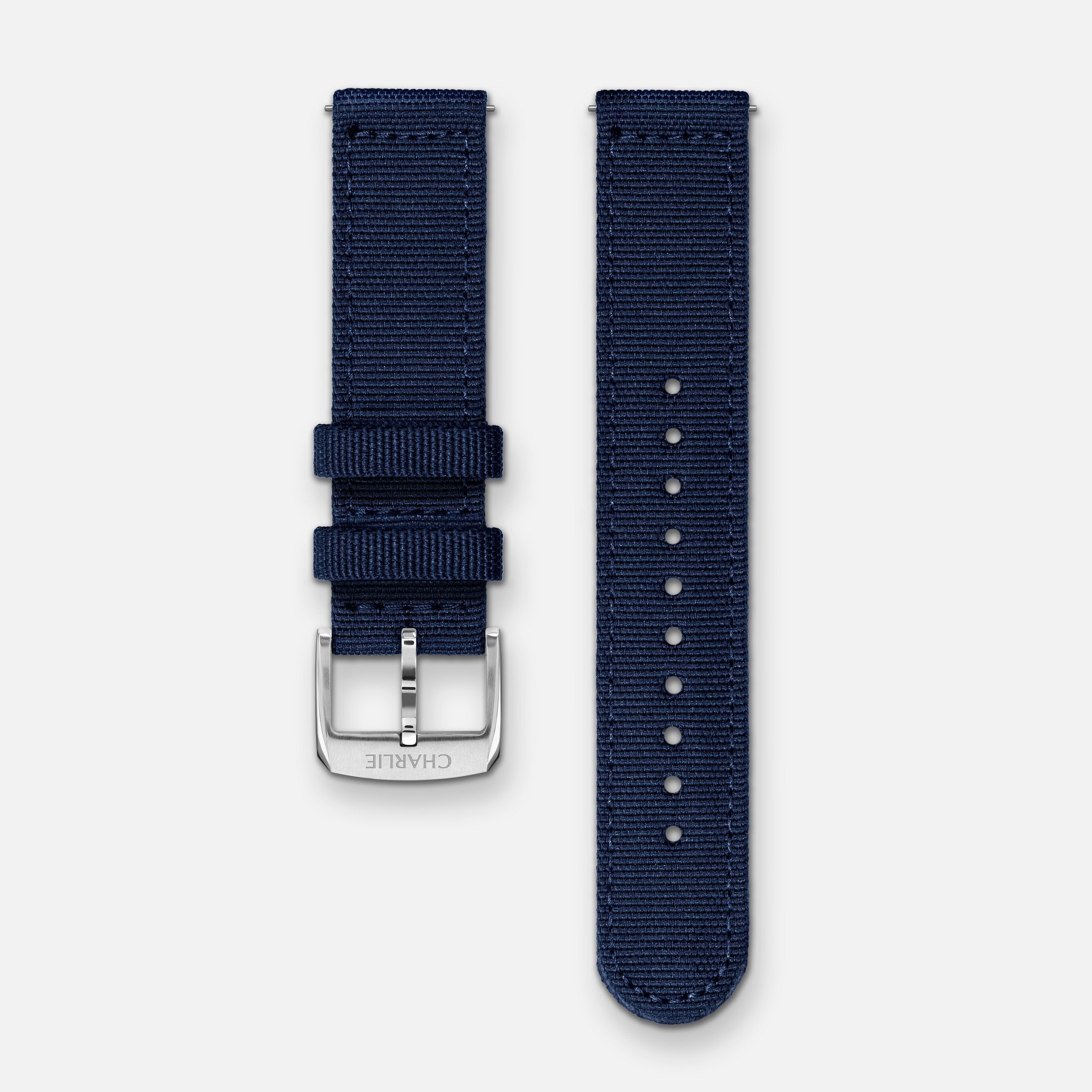 Bracelet Nylon Bleu 20mm Bracelets de montres CHARLIE Acier
