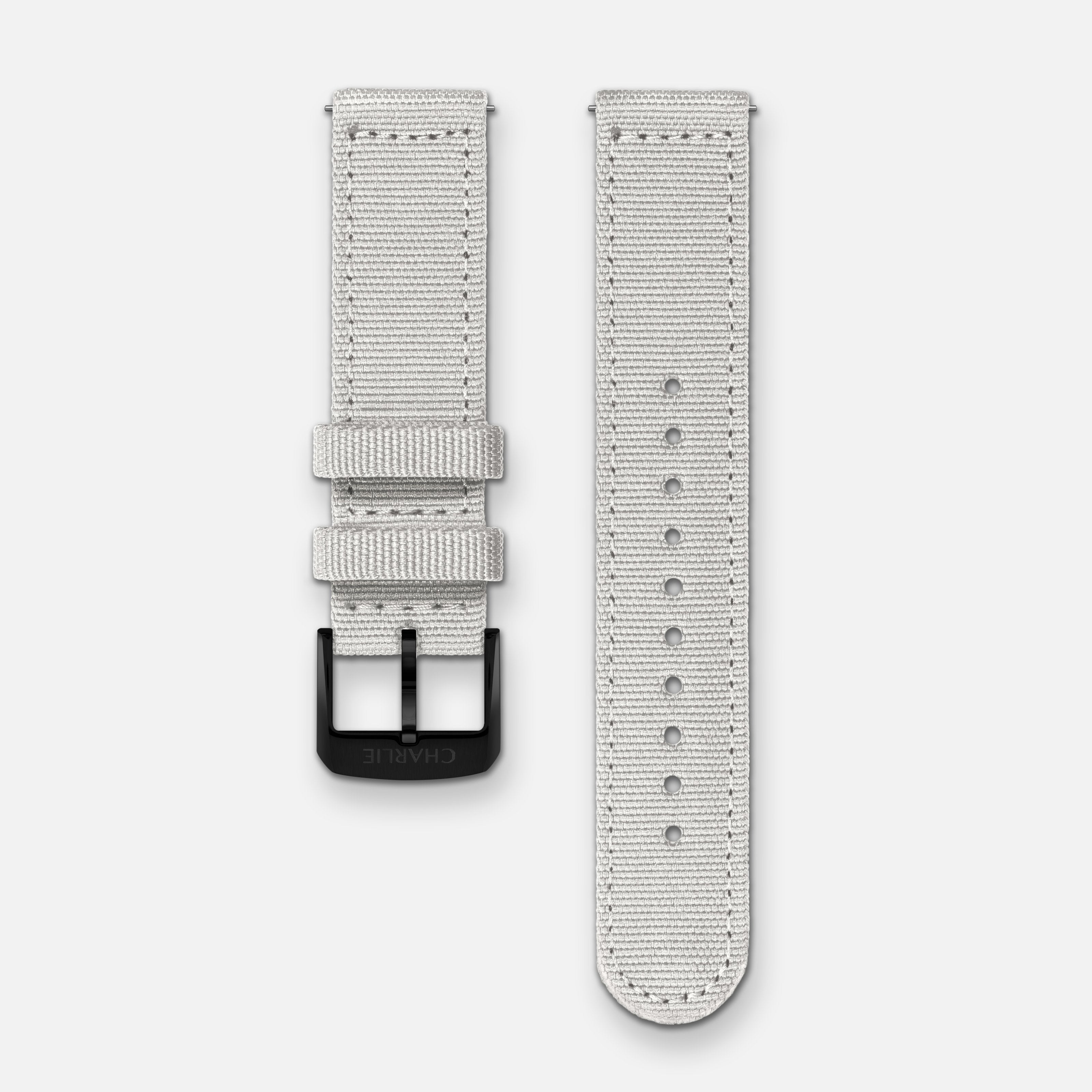 Bracelet Nylon Off-White 20mm Bracelets de montres CHARLIE Noir