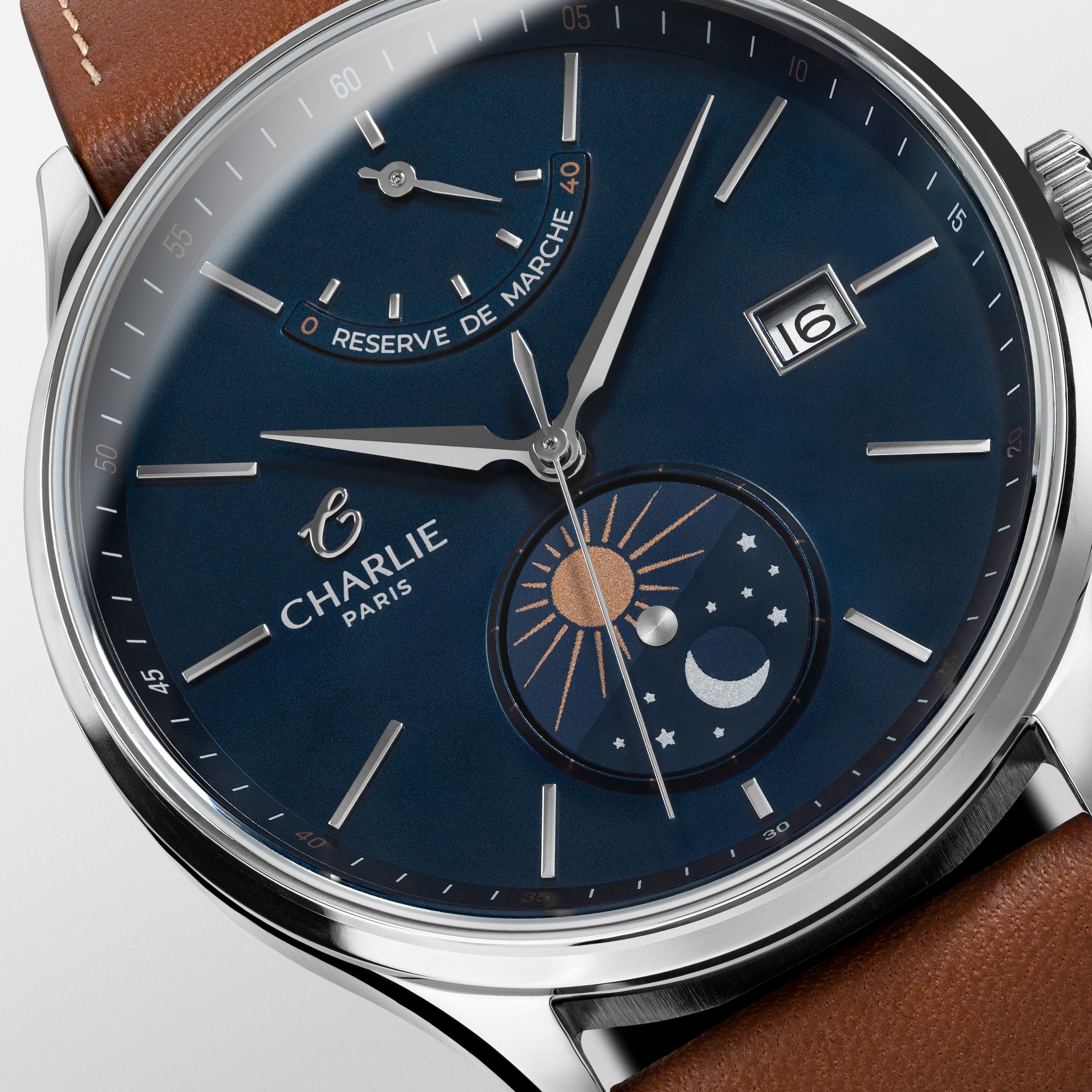 INITIAL - Automatique Jour/Nuit - Bleu Montres CHARLIE